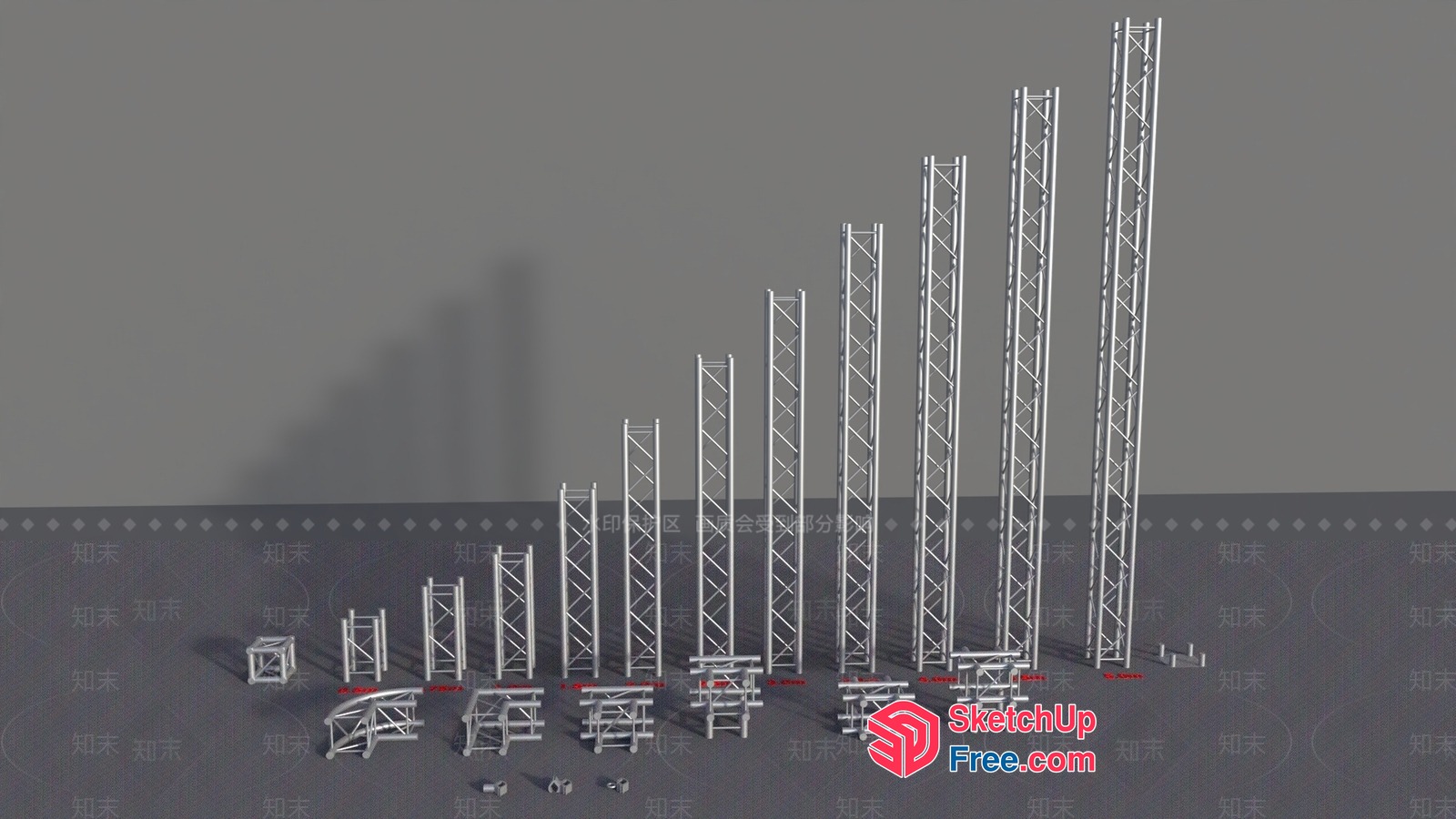 Metal Truss Structure For Event And Stage Decor 3D SketchUp File