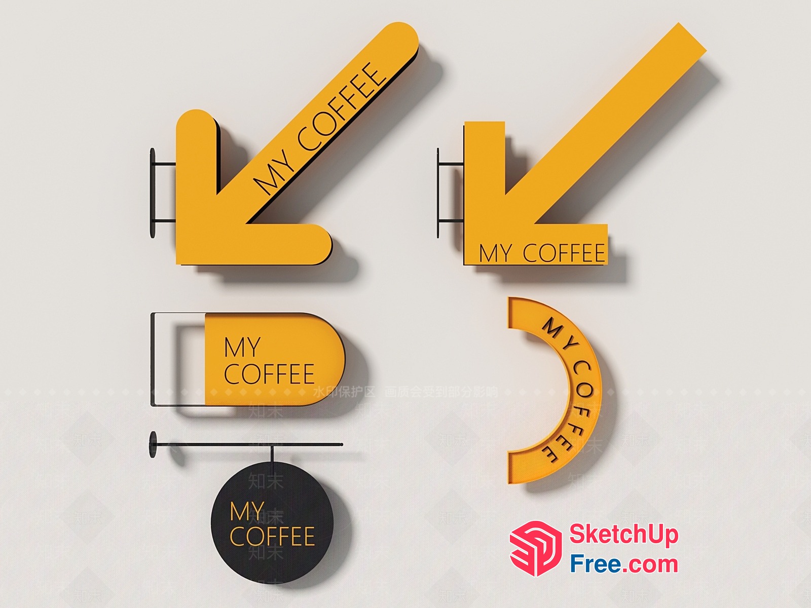Modern Coffee Shop Interior Design 3D SketchUp File