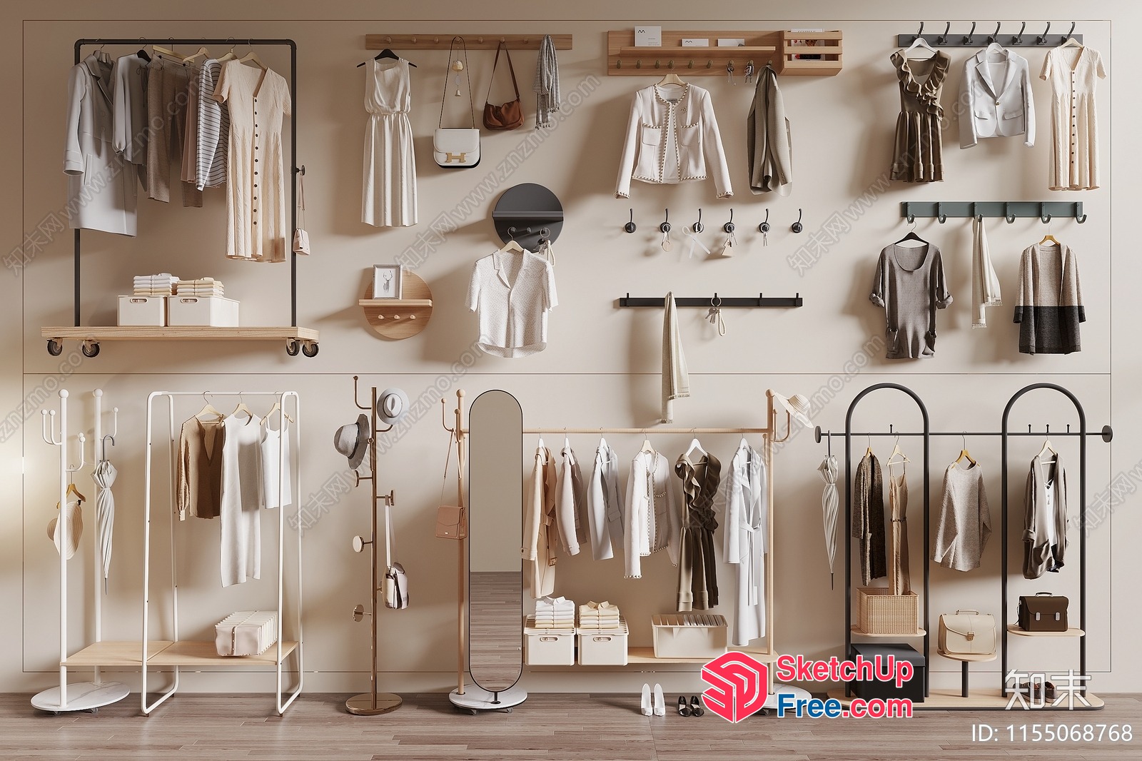 Minimalist Clothing Display 3D SketchUp File