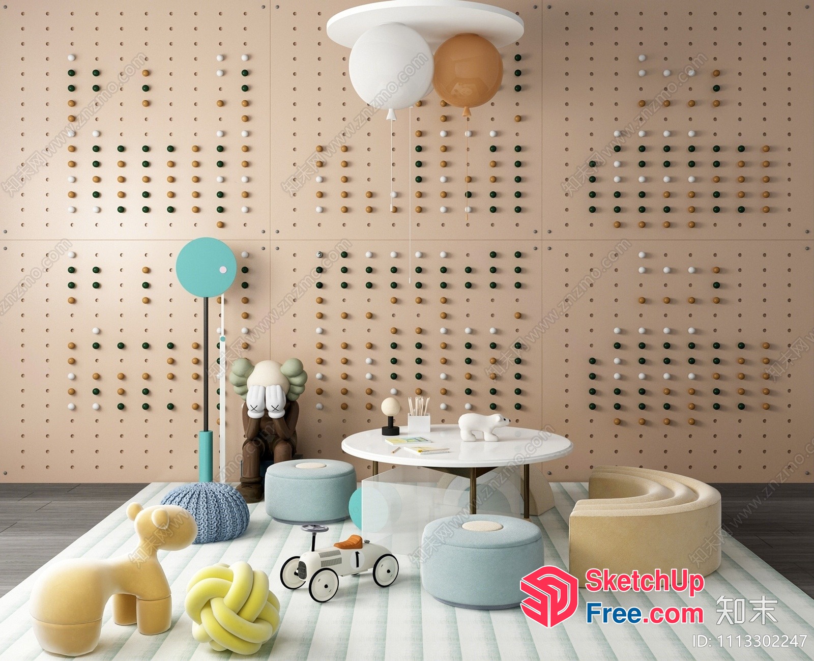 Colorful Modern Interior Design 3D SketchUp File