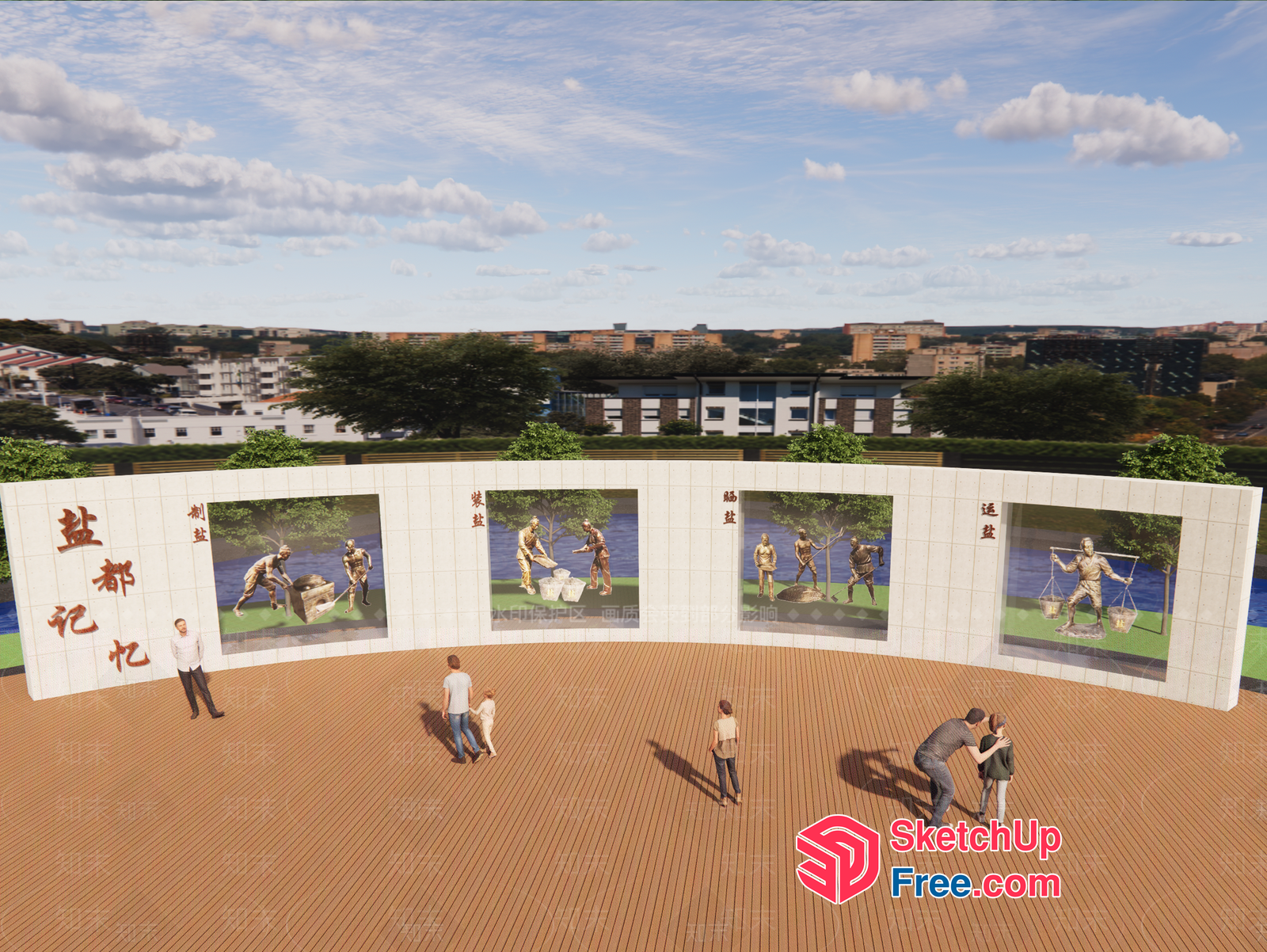 Monumental Outdoor Art Installation 3D SketchUp File