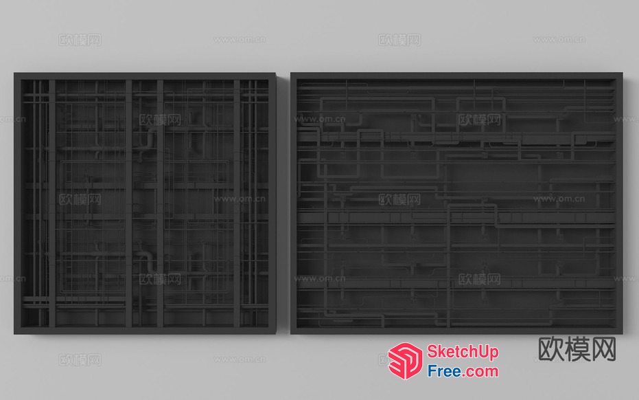 Architectural Wall Paneling 3D SketchUp File