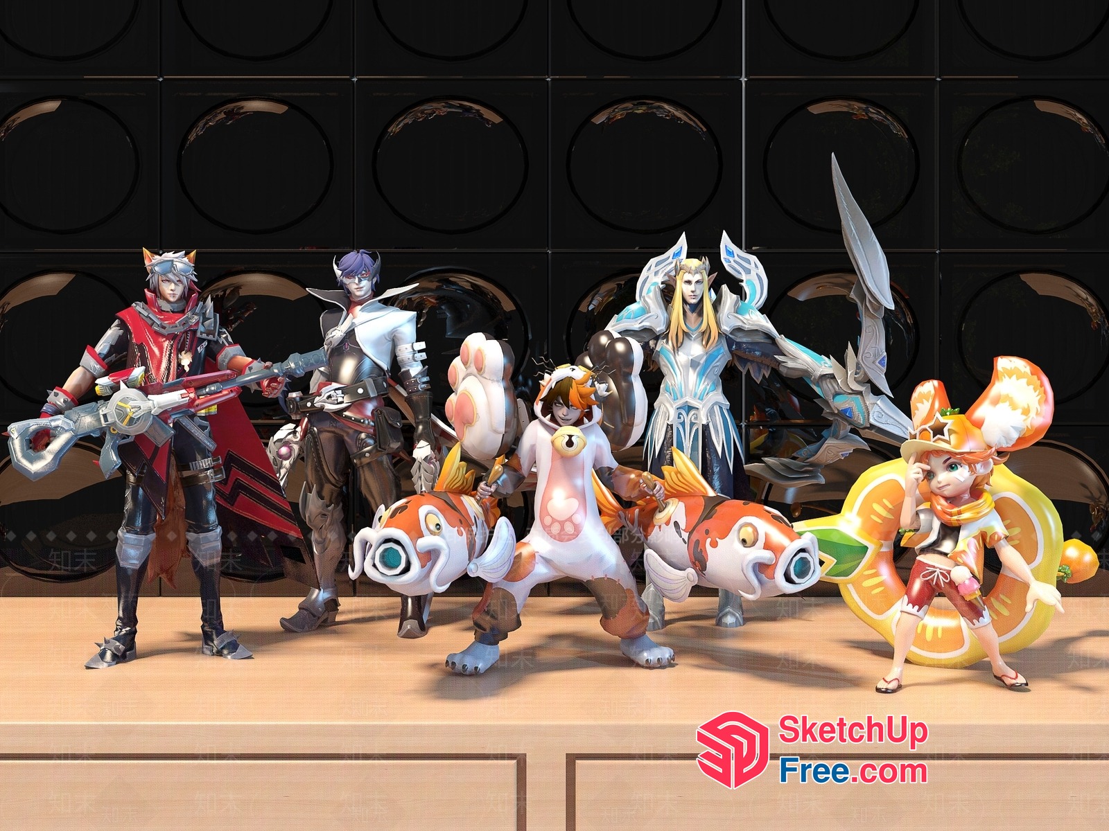 Anime Characters And Fantasy Creatures 3D SketchUp File