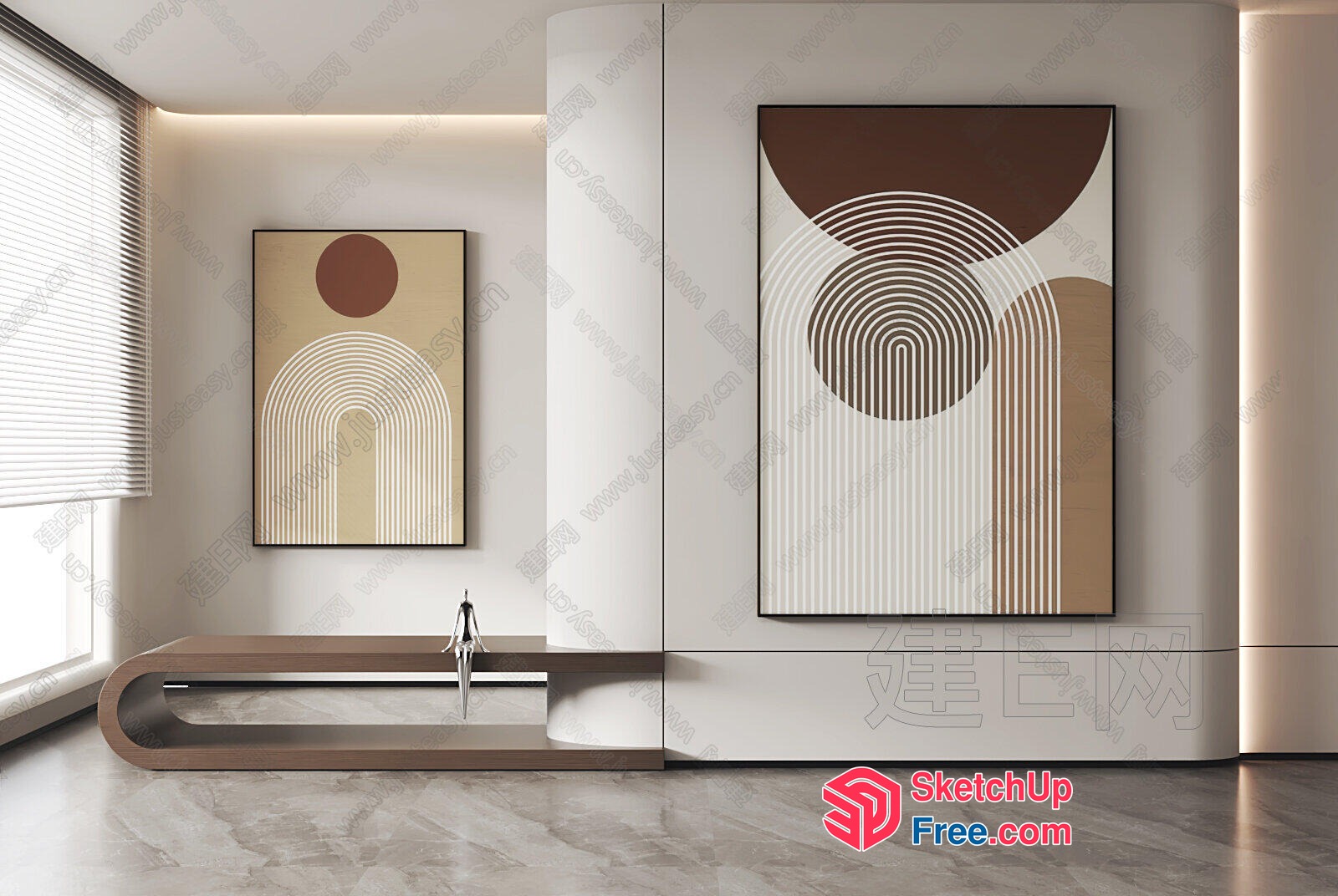 Minimalist Modern Artistic Wall Decor 3D SketchUp File