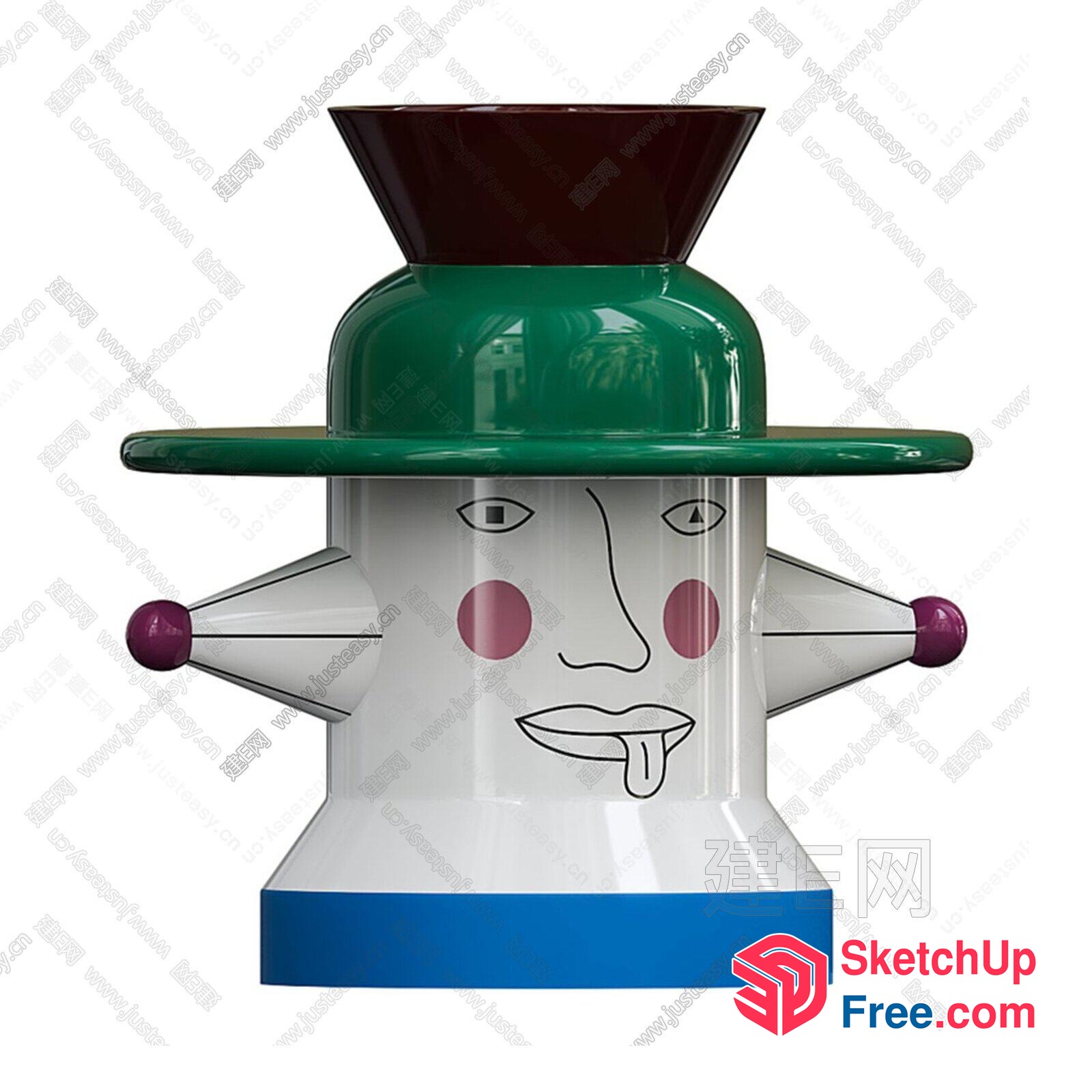 Weird Face Vase 3D SketchUp File