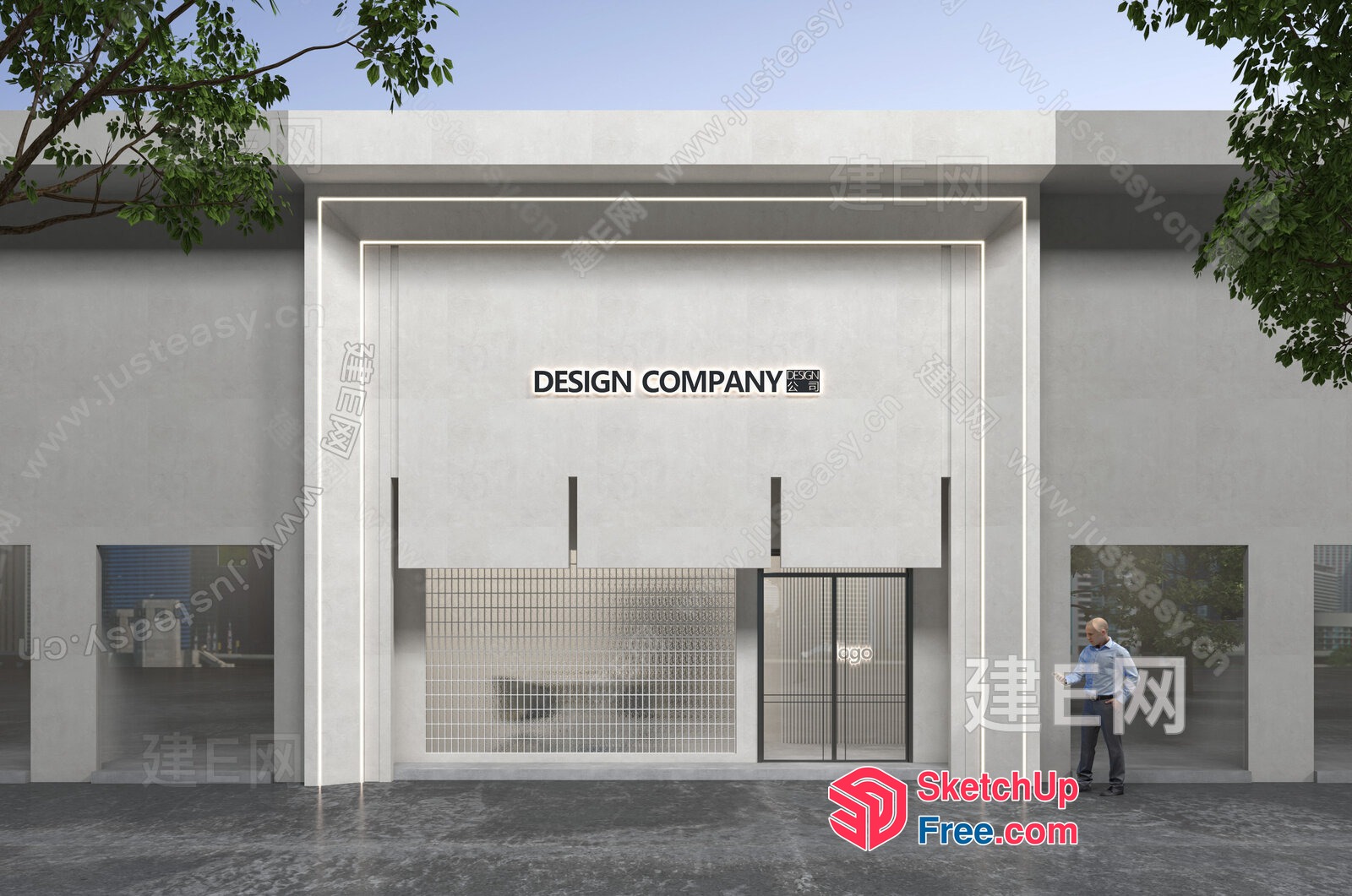 Design Company Entrance 3D SketchUp File