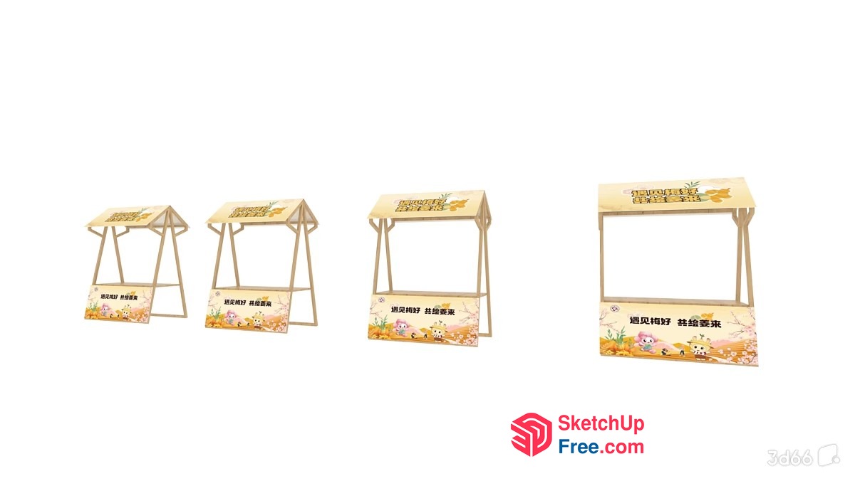 Chinese Cartoon Style Furniture Collection 3D SketchUp File