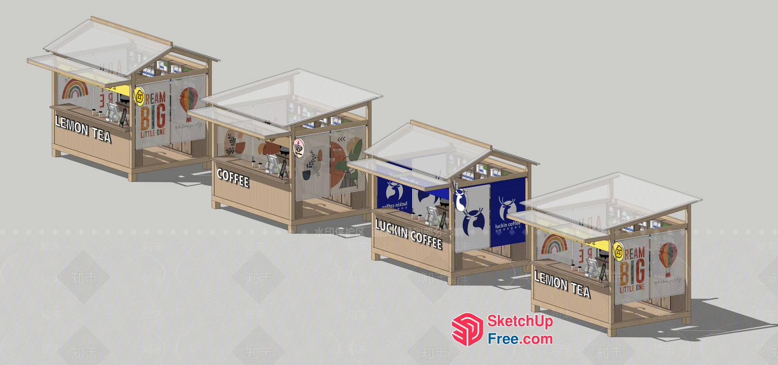 Modern Food Truck Collection 3D SketchUp File