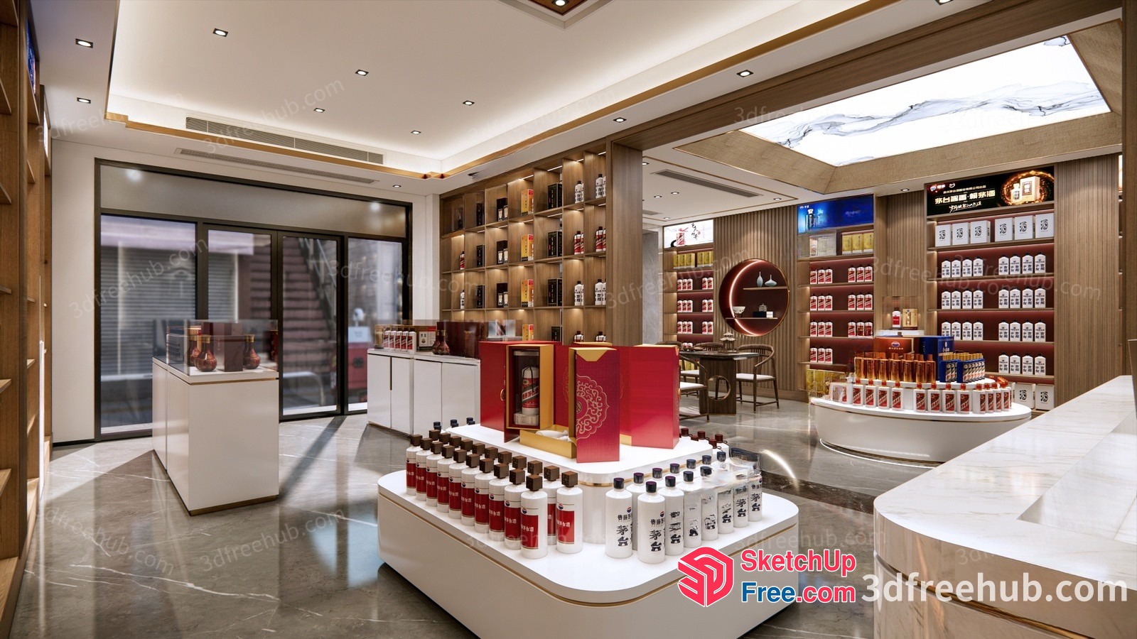 Luxurious Modern Shop Interior 3D SketchUp File