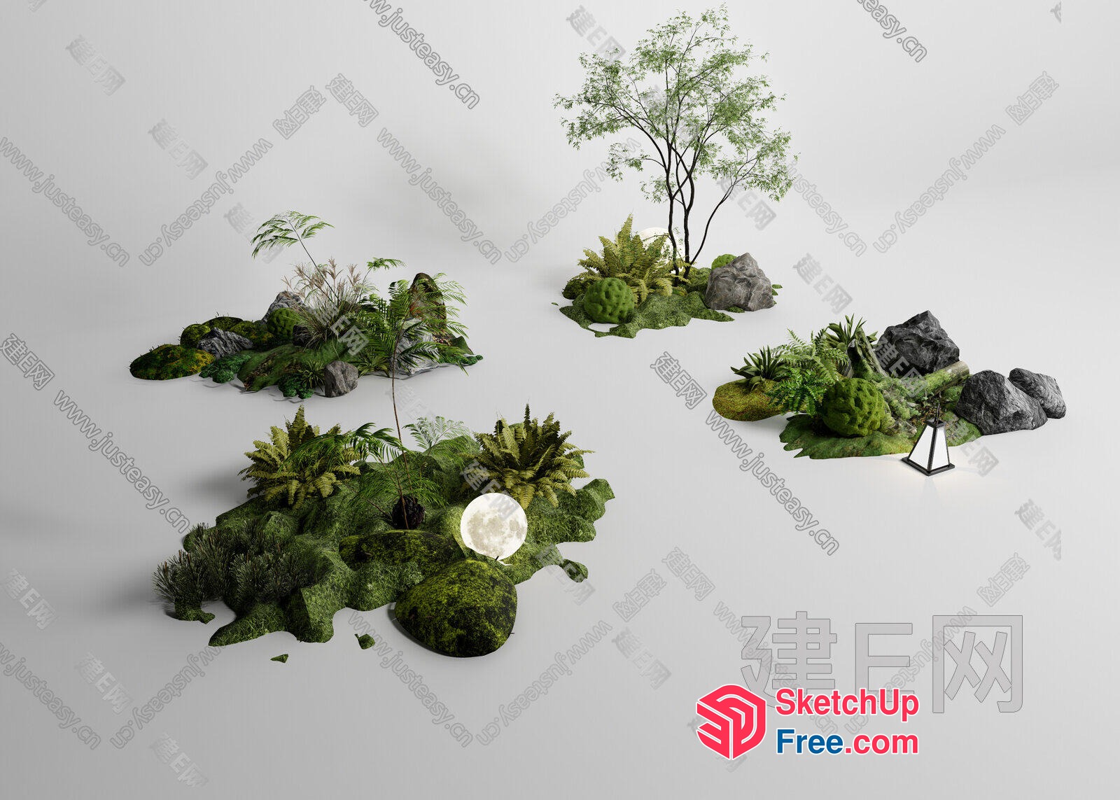Serene Natural Oasis 3D SketchUp File