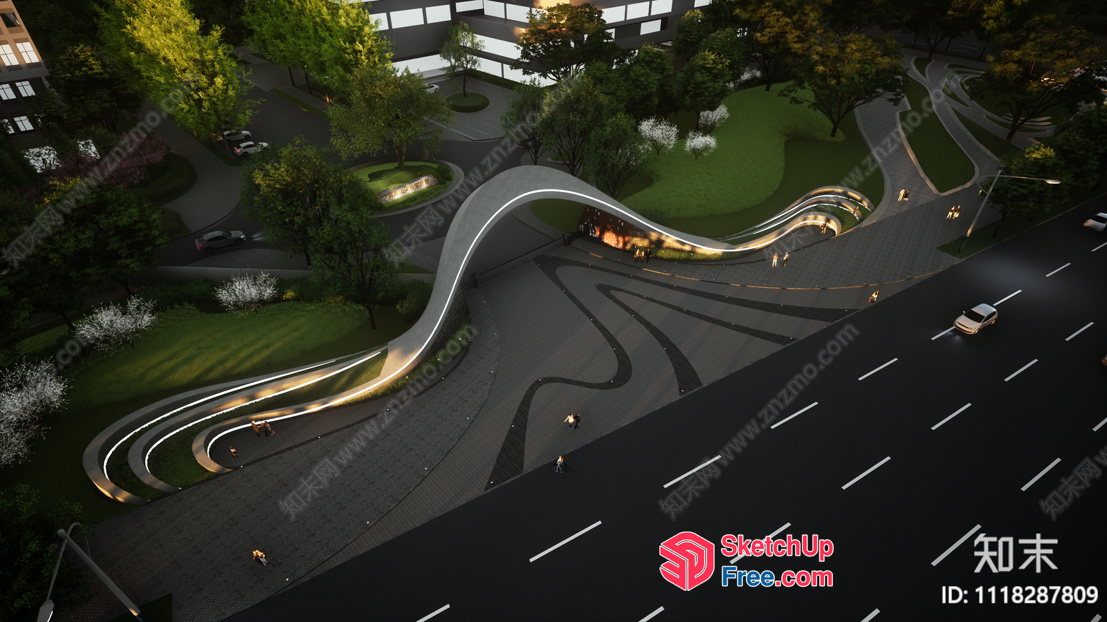 Modern, Sleek, And Elegant Outdoor Stairway Design 3D SketchUp File