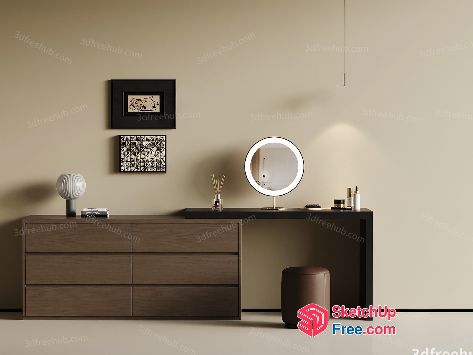 Modern Minimalist Home Decor And Furniture 3D SketchUp File