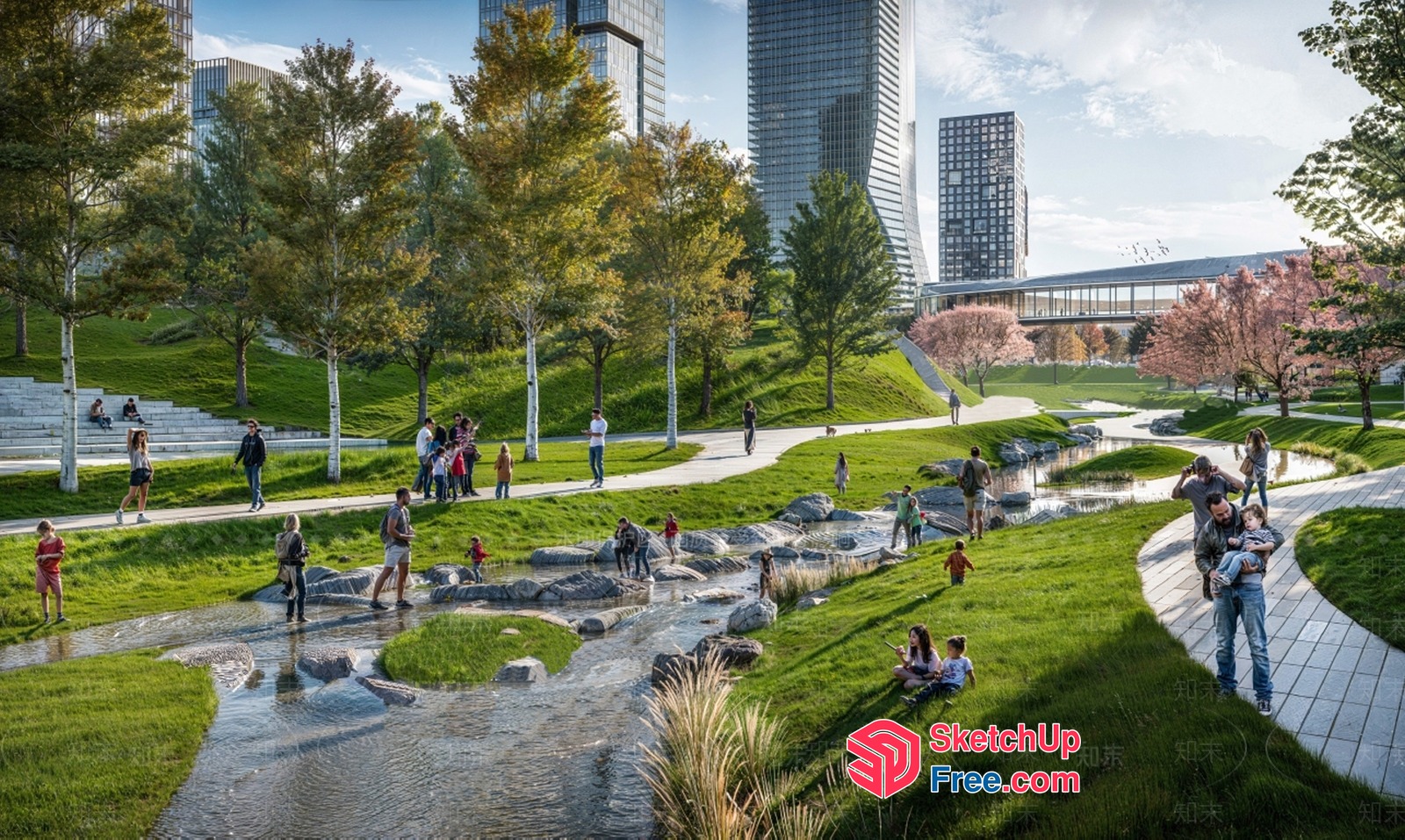 Urban Oasis Park 3D SketchUp File