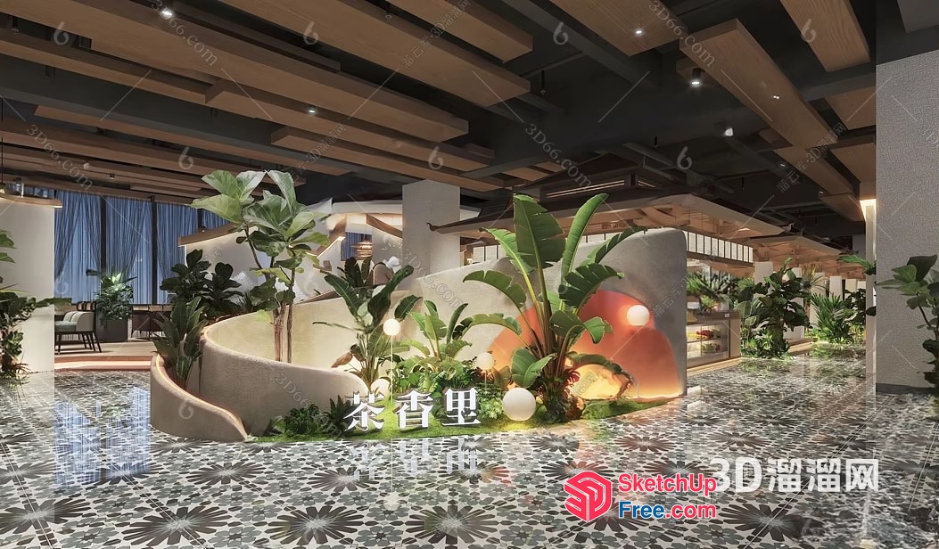 Luxurious Tropical Oasis Interior 3D SketchUp File
