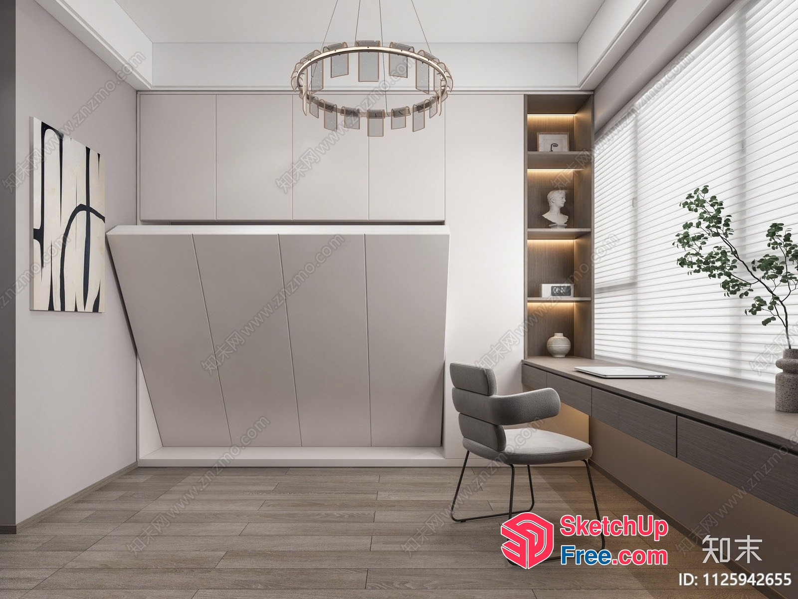 Modern Minimalist Interior Design With Neutral Color Palette 3D SketchUp File