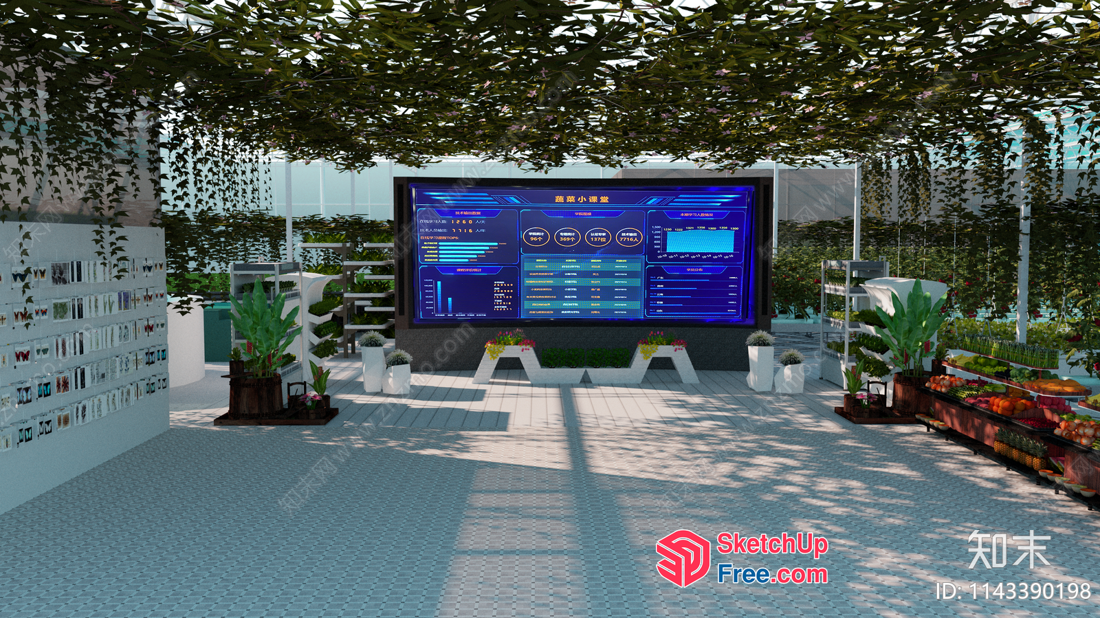 Modern Technology Integrated Into A Lush Green Environment 3D SketchUp File