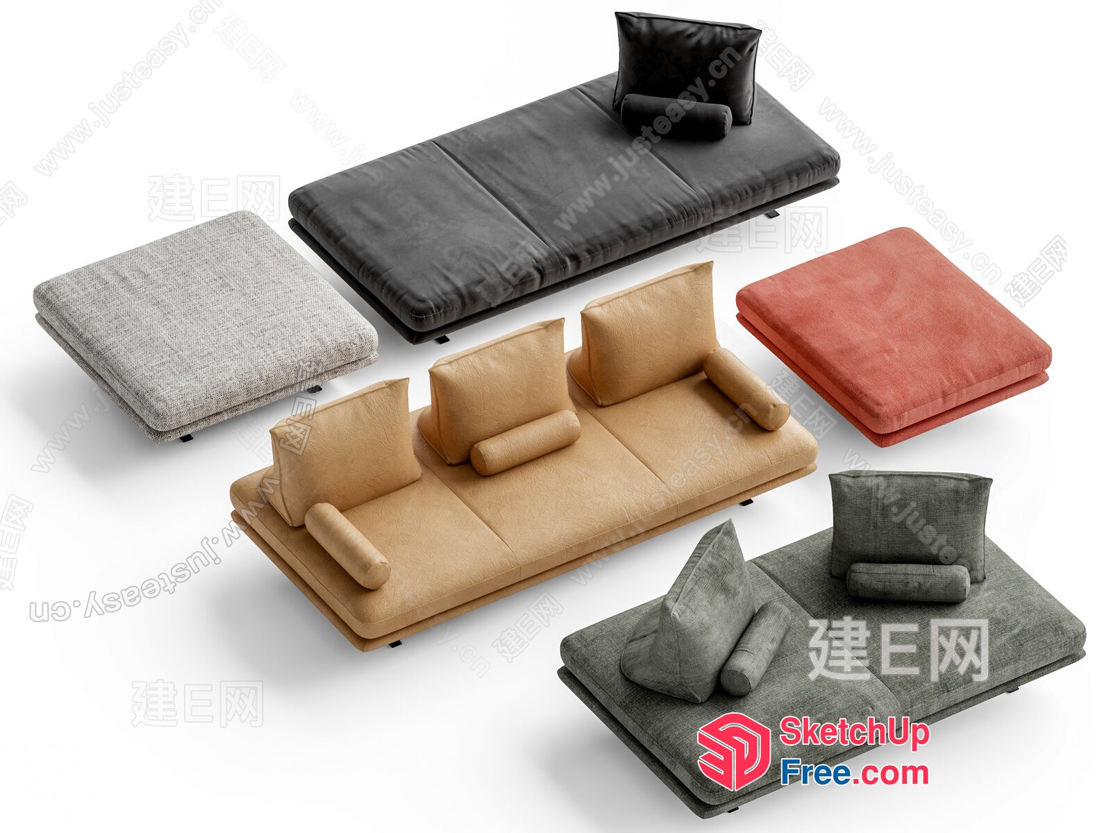 Futuristic Modular Sofa Designs 3D SketchUp File