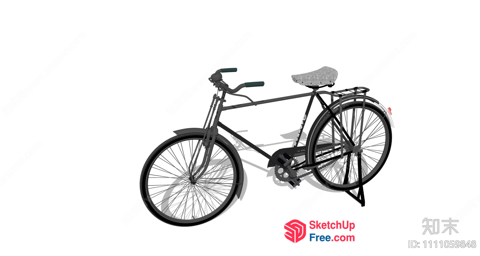 A Bicycle With A Seat And Handlebars 3D SketchUp File