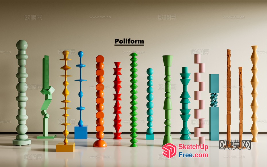 Poliform Pillars Collection 3D SketchUp File