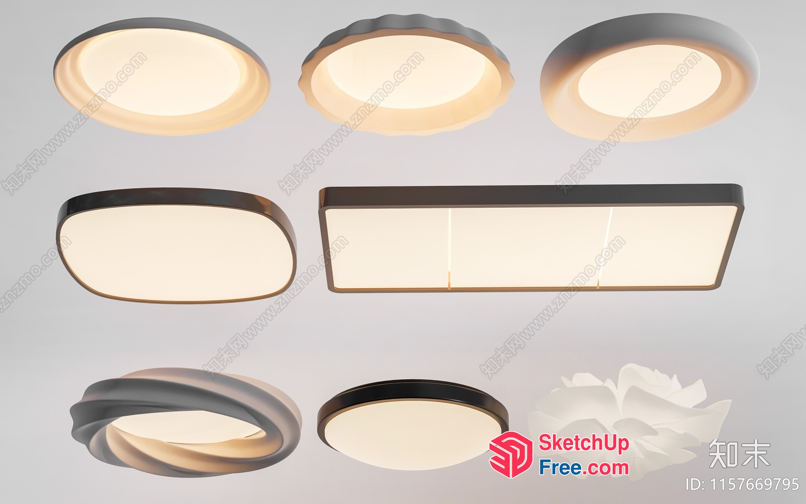 Modern Ceiling Lighting Fixtures 3D SketchUp File