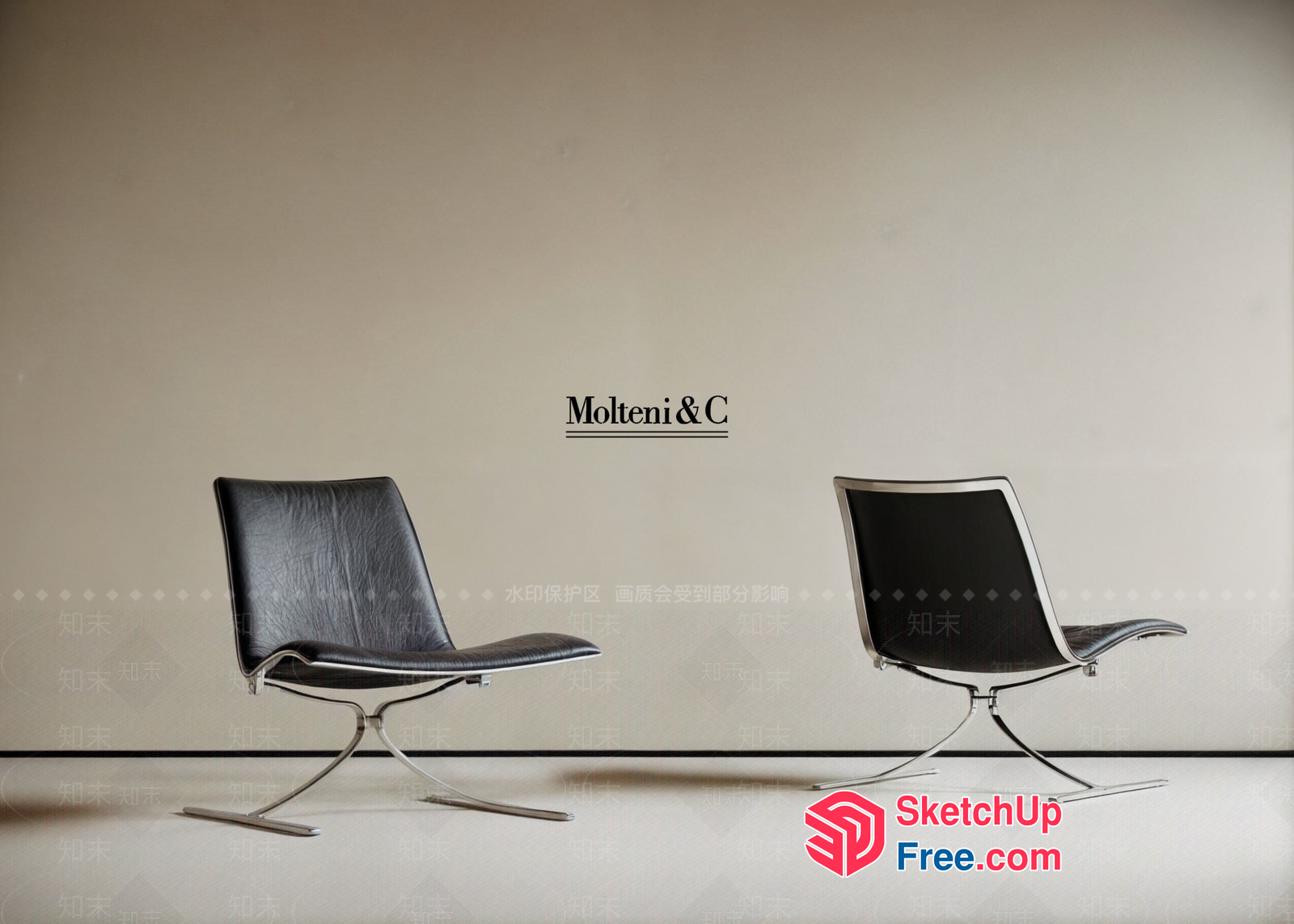 Elegant Modern Minimalist Chairs 3D SketchUp File