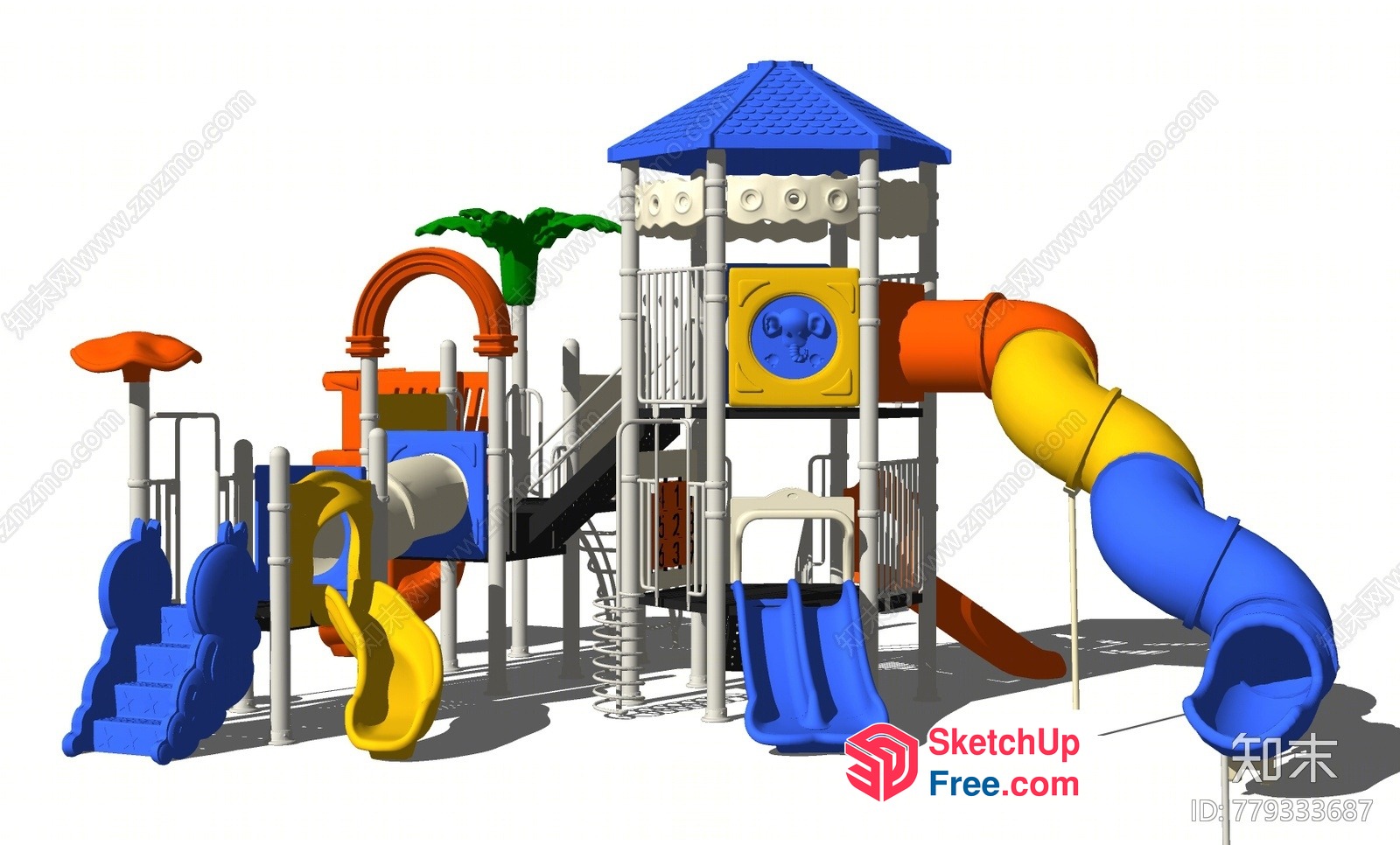 Colorful Playground Equipment 3D SketchUp File