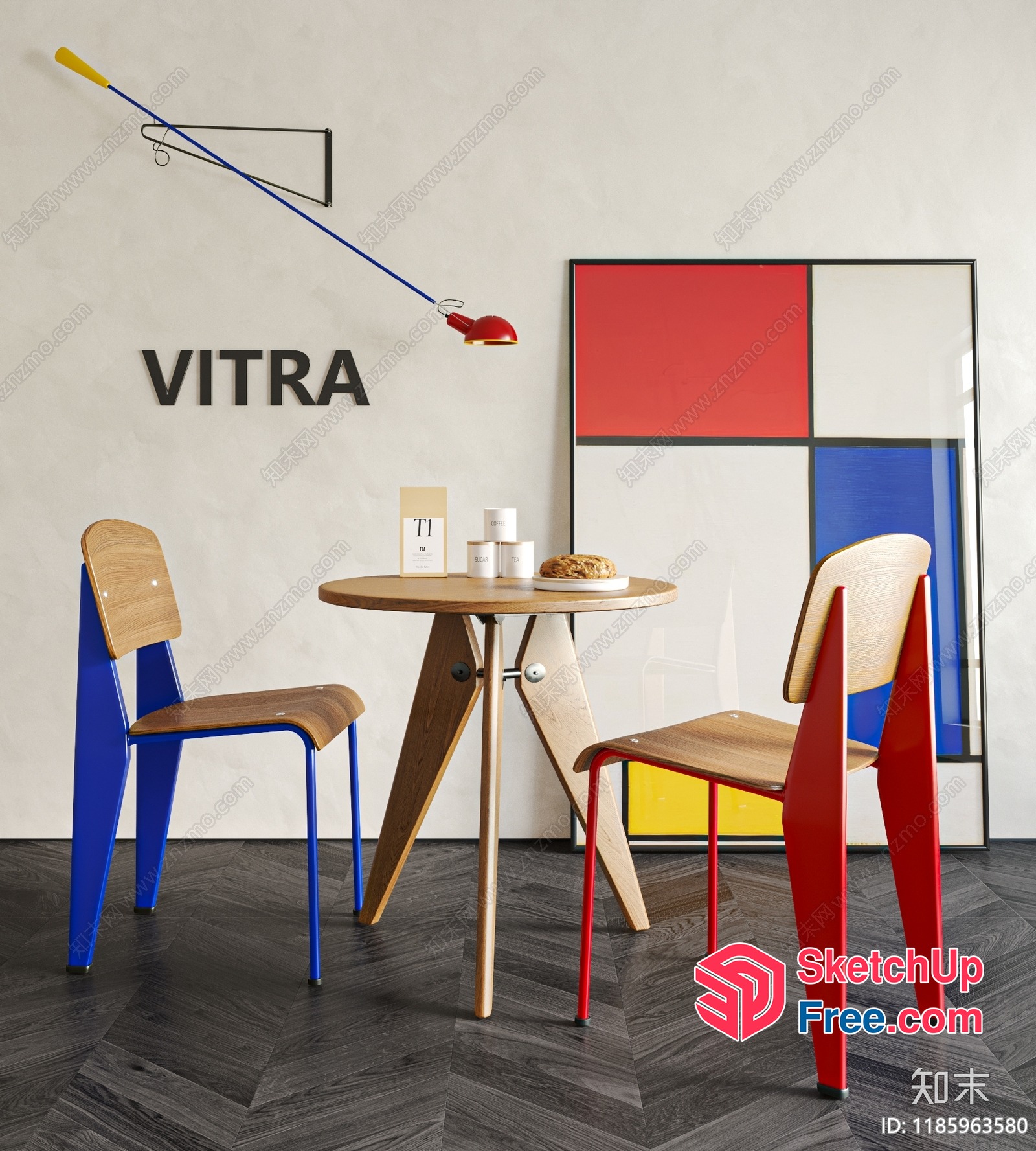 Modern Interior Design With A Blend Of Vintage And Contemporary Elements 3D SketchUp File