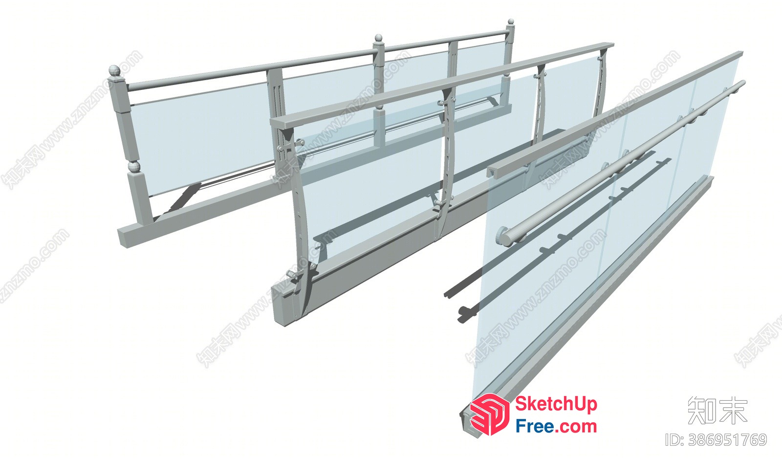 Glass Curtain Wall 3D SketchUp File