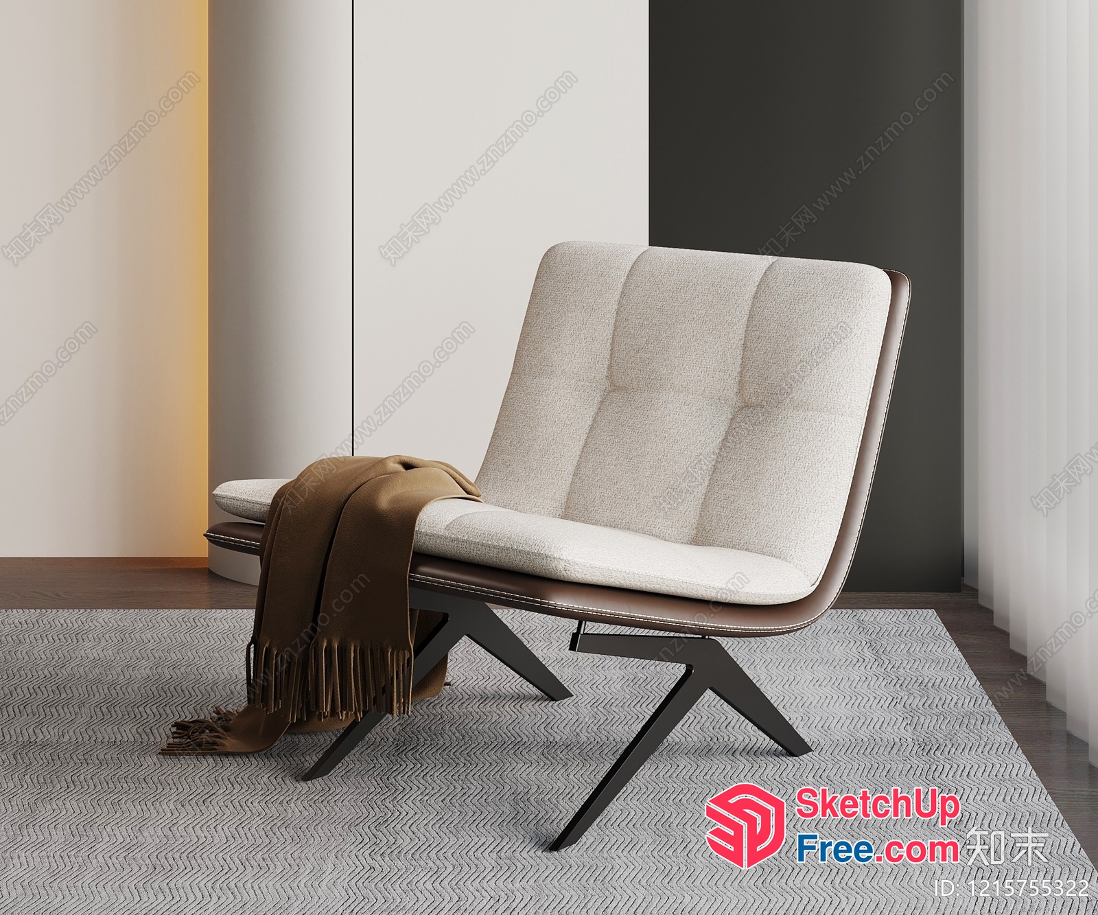 Modern Minimalist Living Room Chair 3D SketchUp File