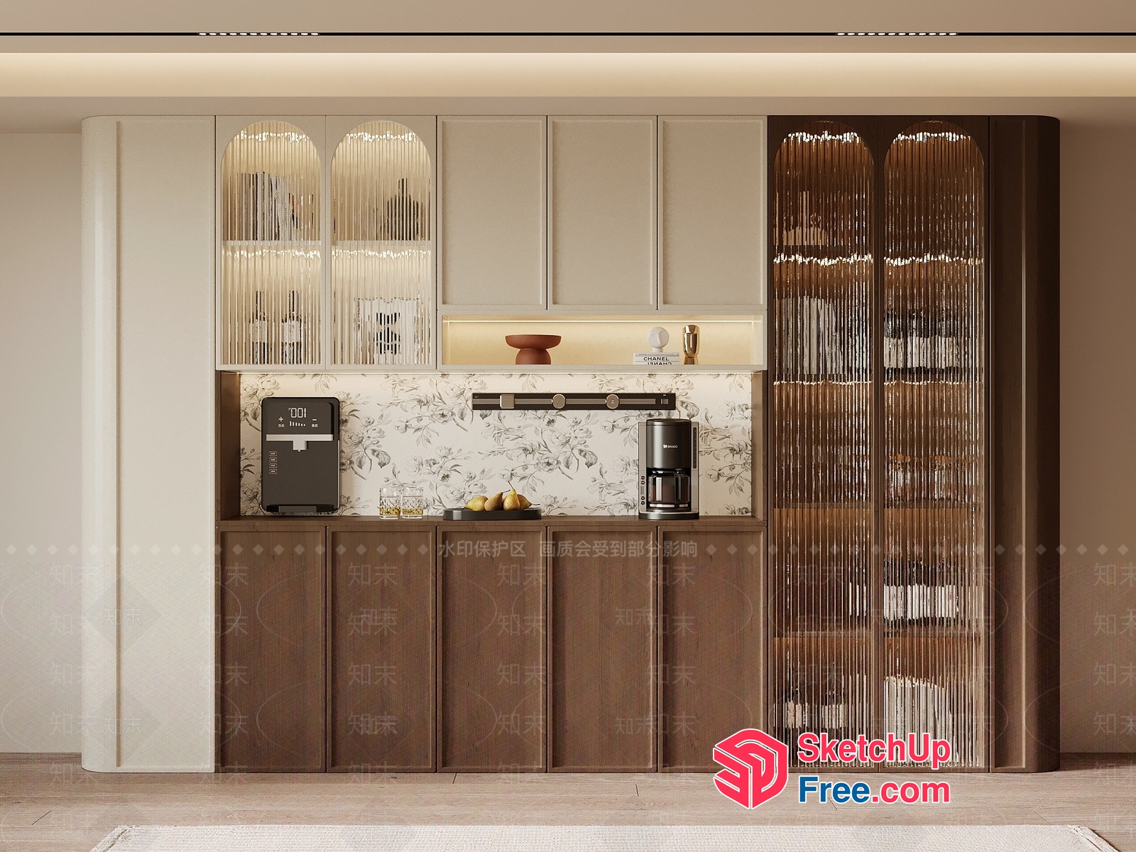 Elegant Modern Kitchen Interior Design 3D SketchUp File