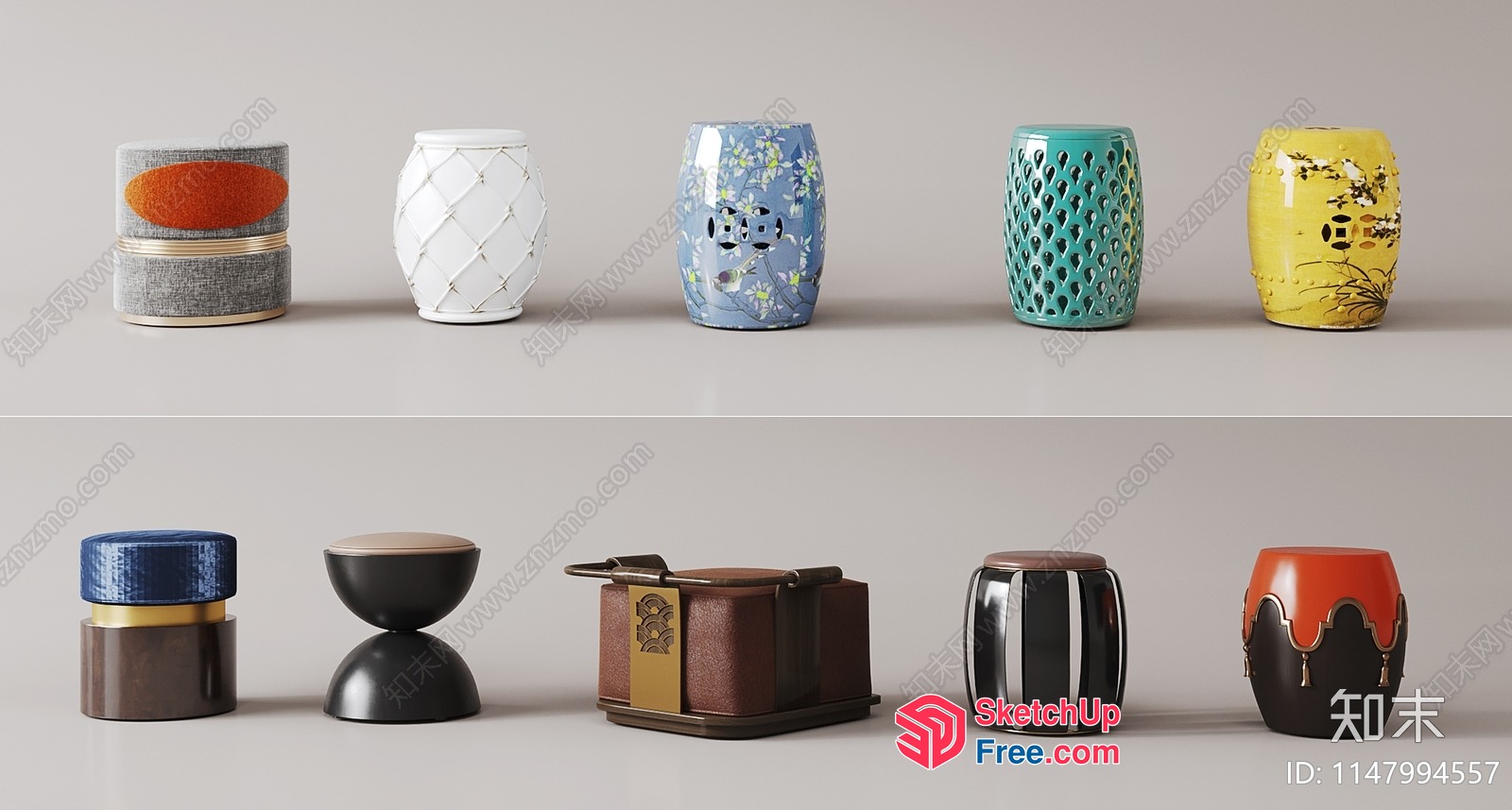 Decorative Ceramic Vases And Tableware 3D SketchUp File