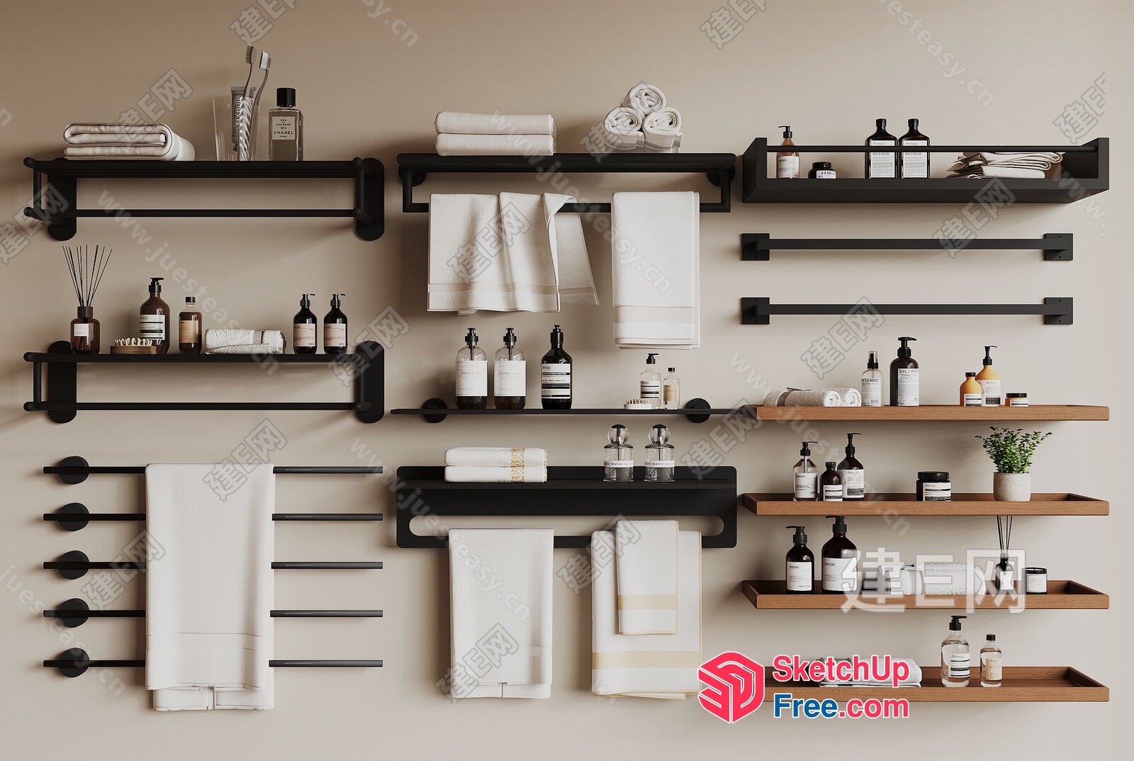 Modern Bathroom Storage Solutions 3D SketchUp File