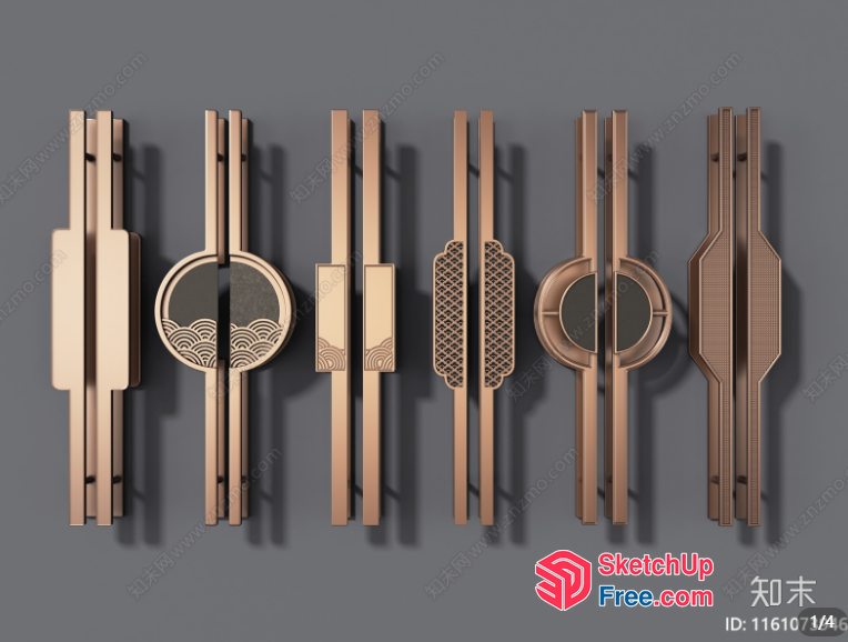 Traditional Asian-Style Door And Window Decorations 3D SketchUp File