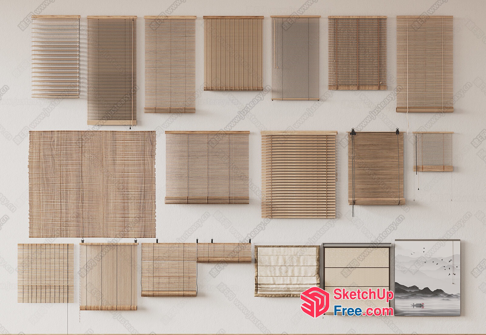 Collection Of Various Window Treatments 3D SketchUp File