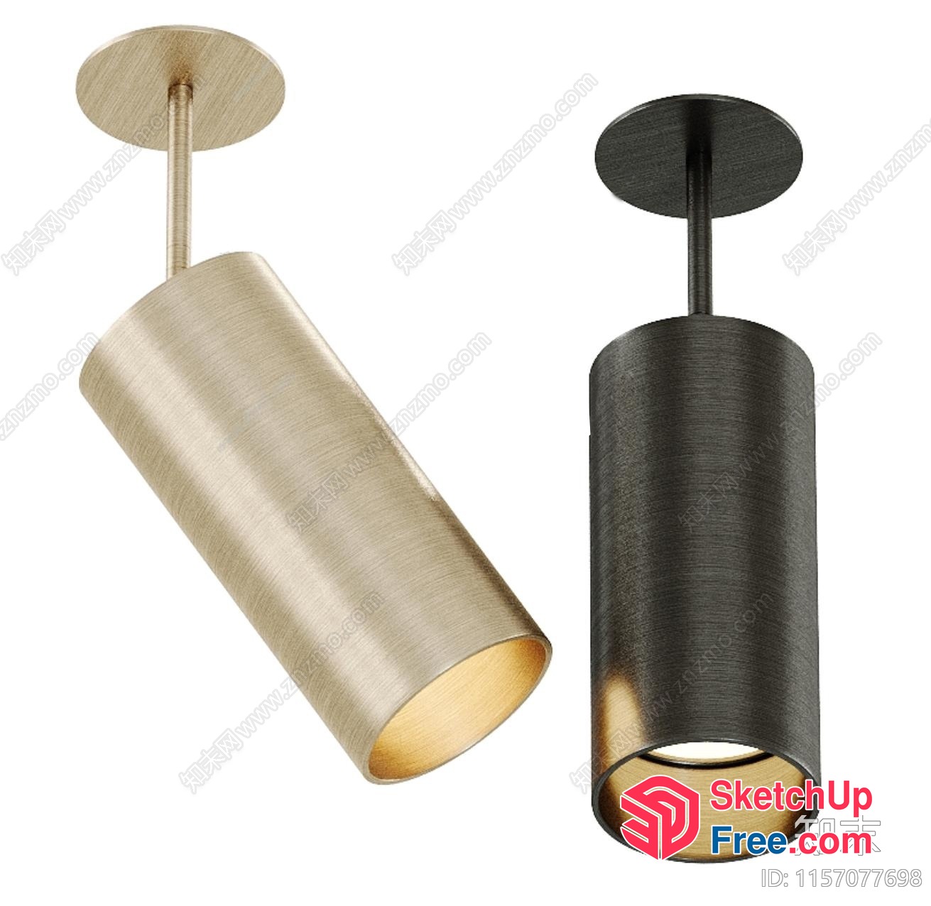 Modern Hanging Cylinder Lamp 3D SketchUp File