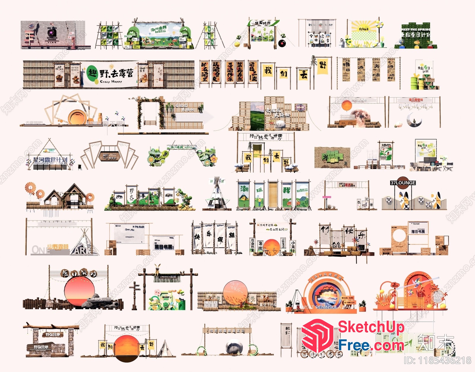 Asian-Inspired Decorative Elements For Interior Spaces 3D SketchUp File