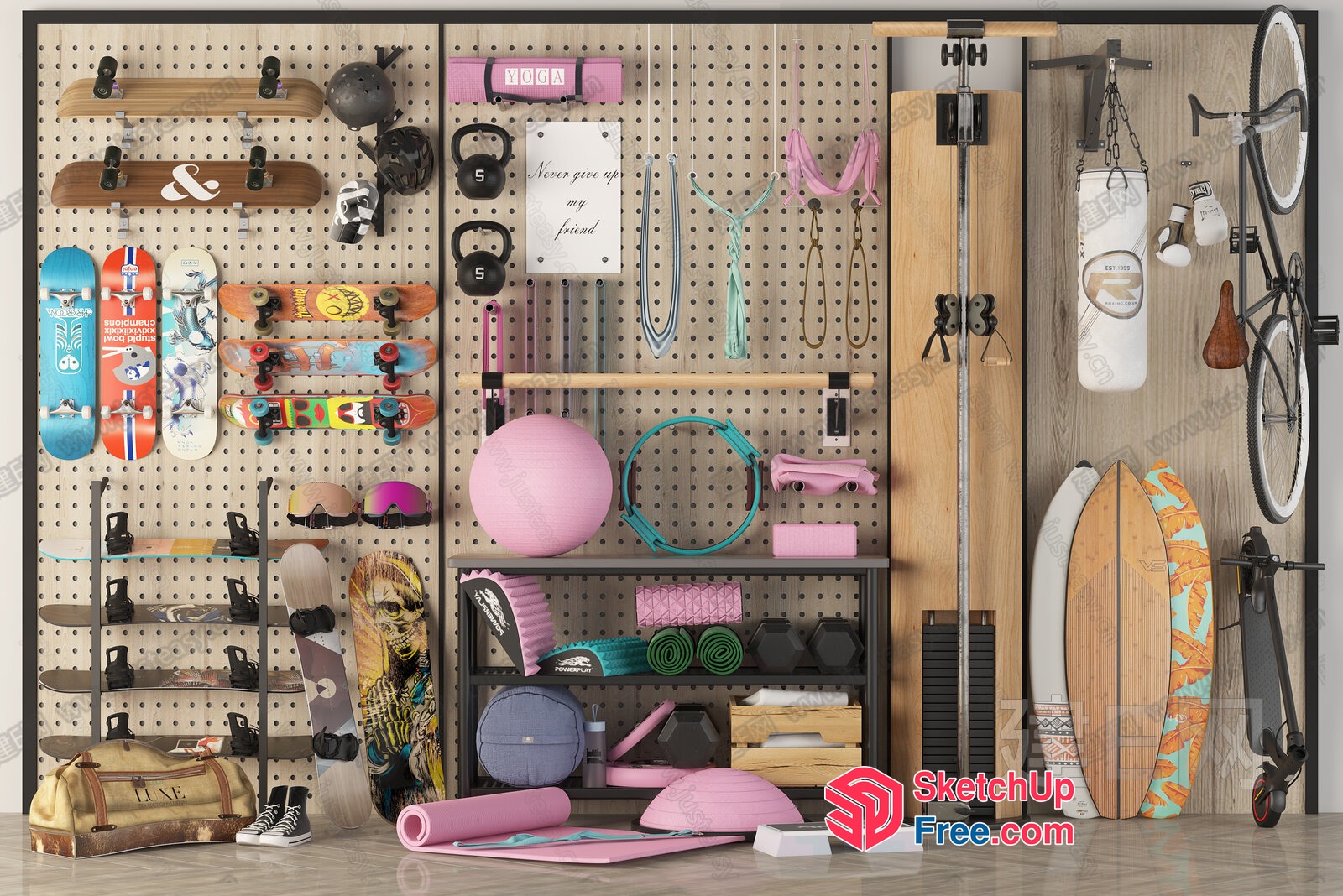 Sports Equipment Collection 3D SketchUp File