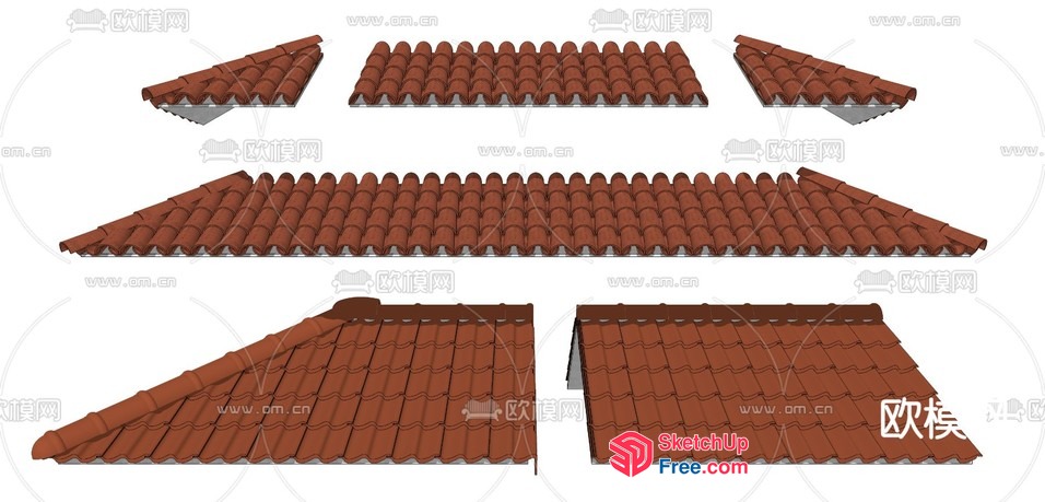 Roof Synthesis Tiles 3D SketchUp File