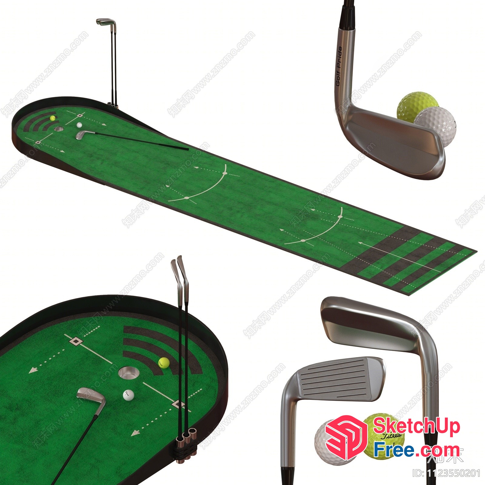 Golf Course Interior Scene 3D SketchUp File