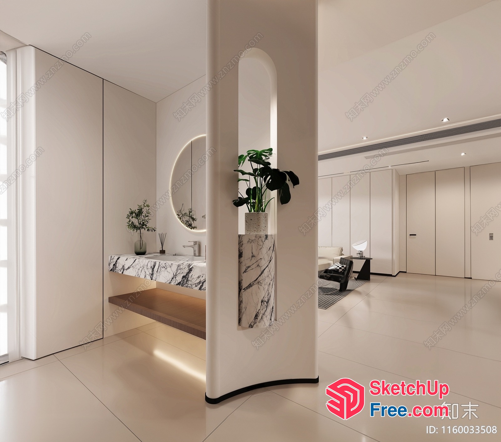Modern Minimalist Interior Design 3D SketchUp File