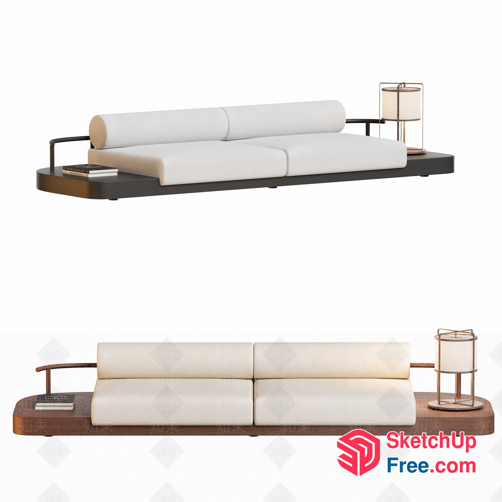 Modern Minimalist Japanese Style Sofa Set 3D SketchUp File