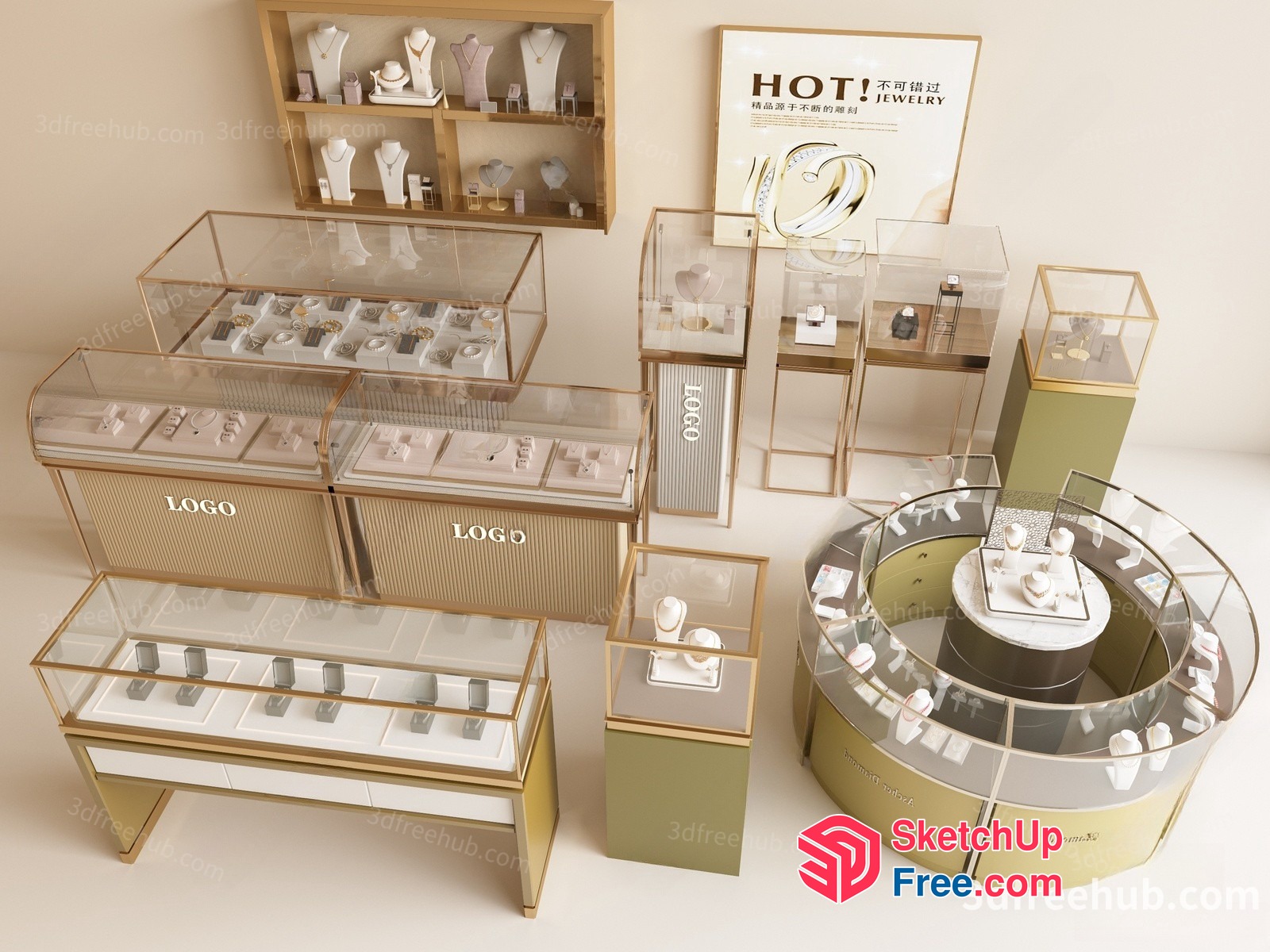 Jewelry Store Display 3D SketchUp File