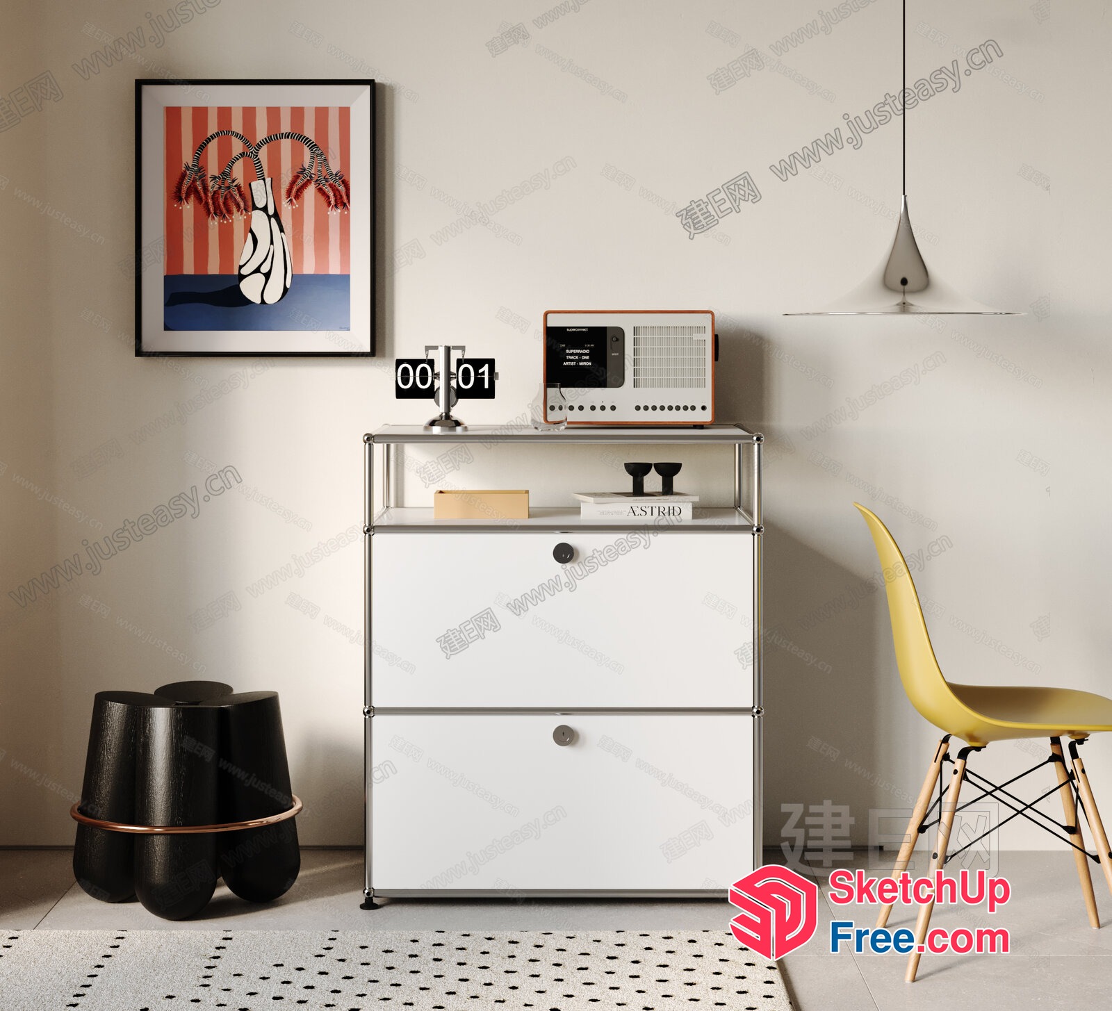Modern Minimalist Interior Design 3D SketchUp File