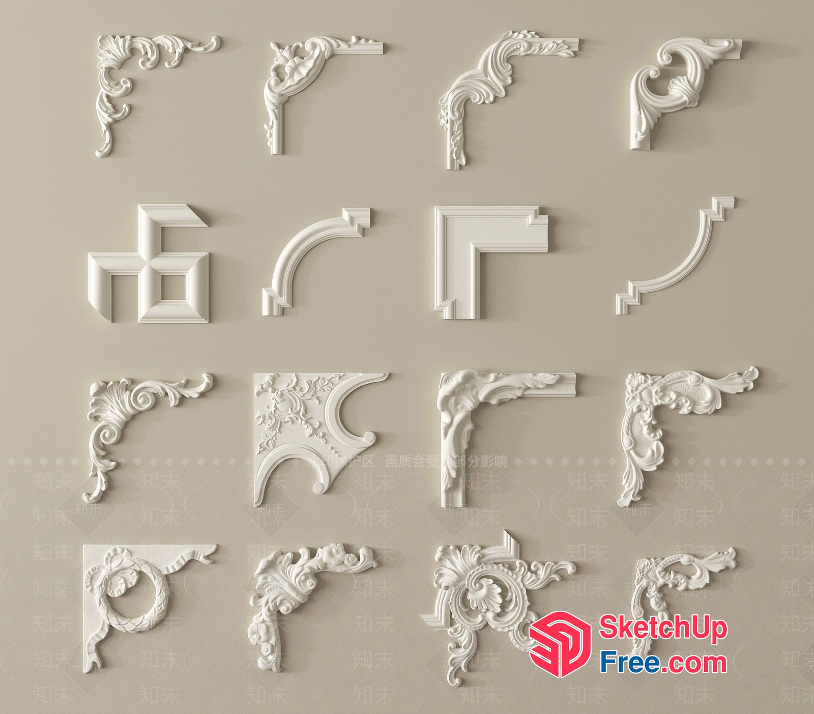 Ornate Architectural Decorations 3D SketchUp File
