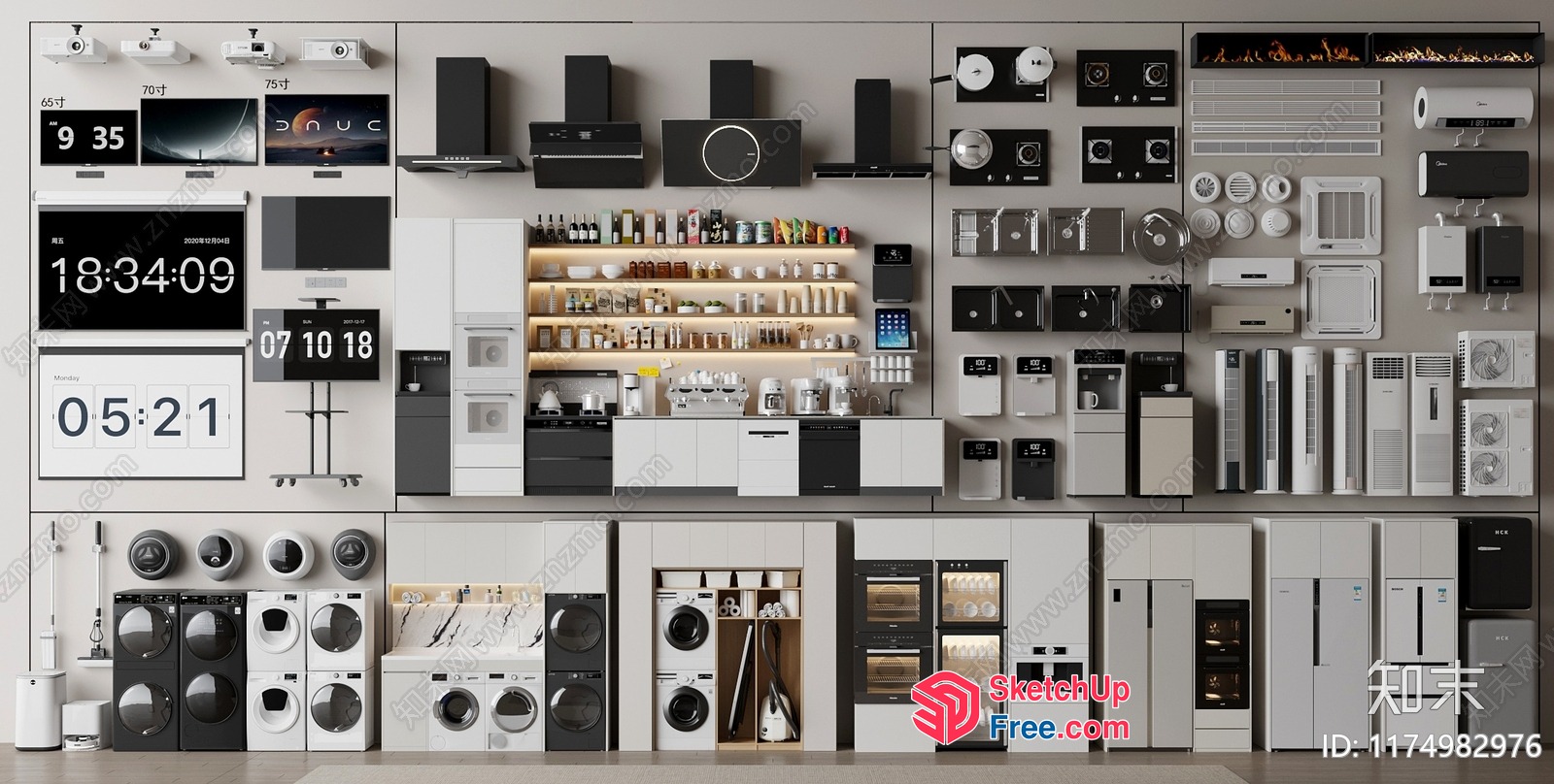 Modern Home Appliances And Furniture Collection 3D SketchUp File