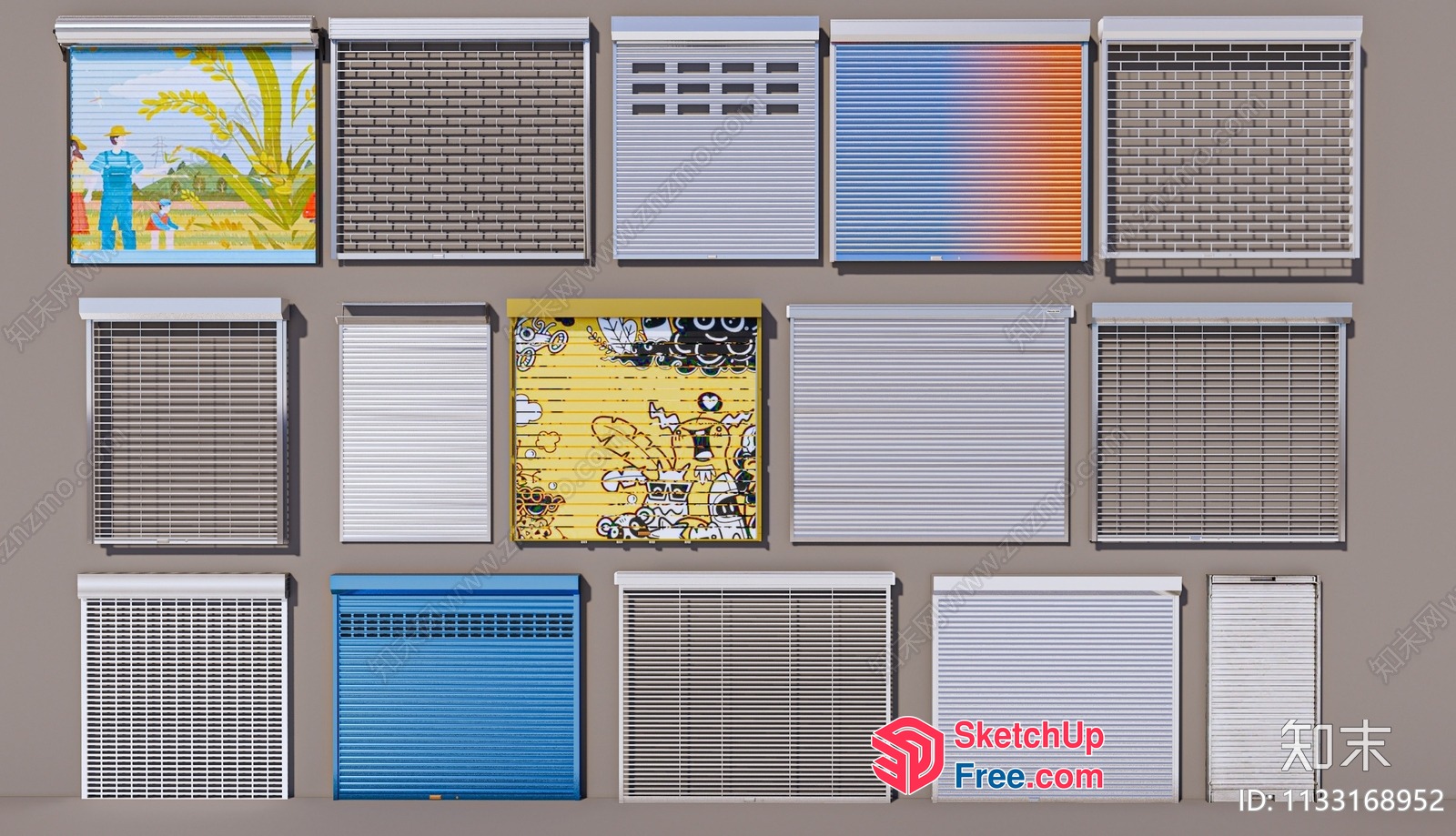 Various Window Coverings 3D SketchUp File