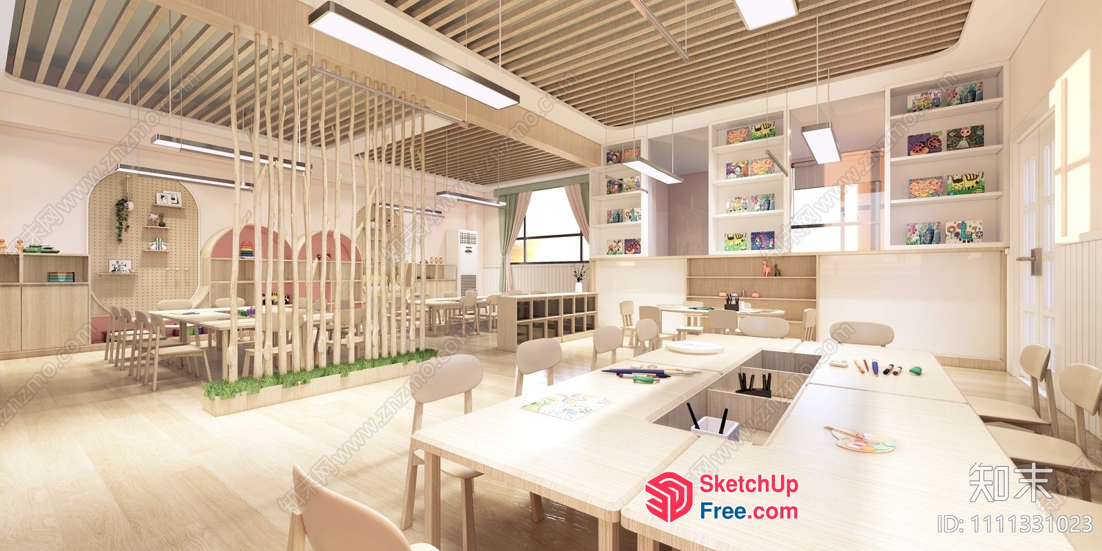 Modern Minimalist Japanese Style Interior Design Studio 3D SketchUp File