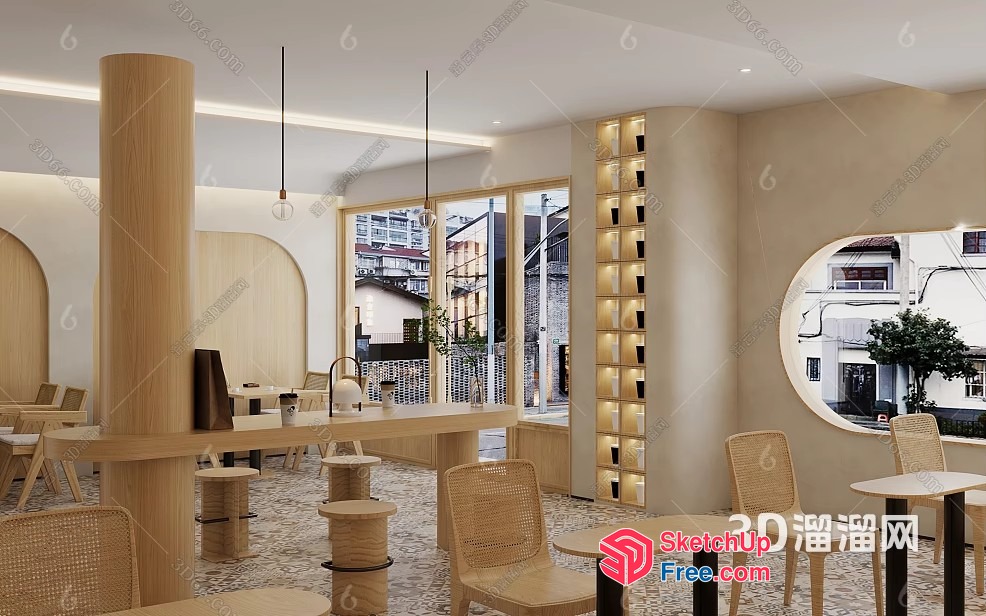 Modern Light-Colored Furniture And Decor 3D SketchUp File