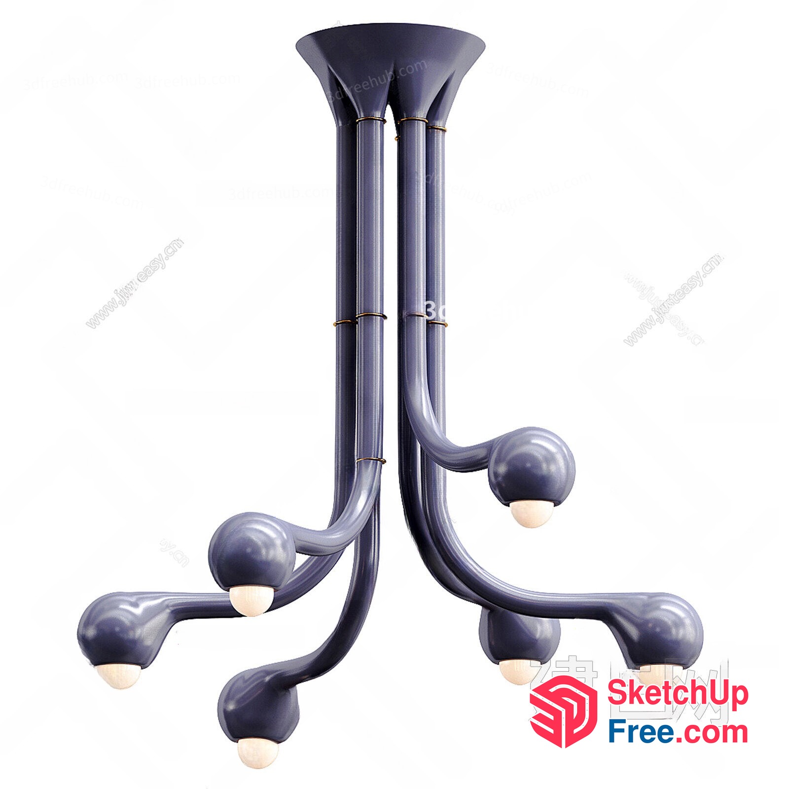 Industrial Style Stairway Lighting Fixture 3D SketchUp File