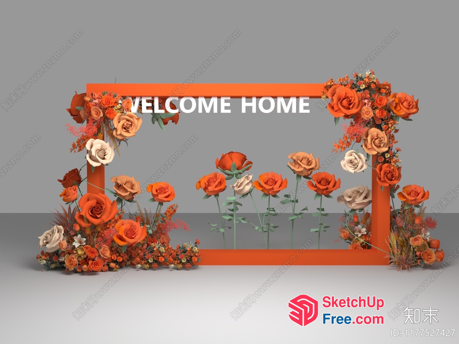 Welcome Home Floral Decor 3D SketchUp File